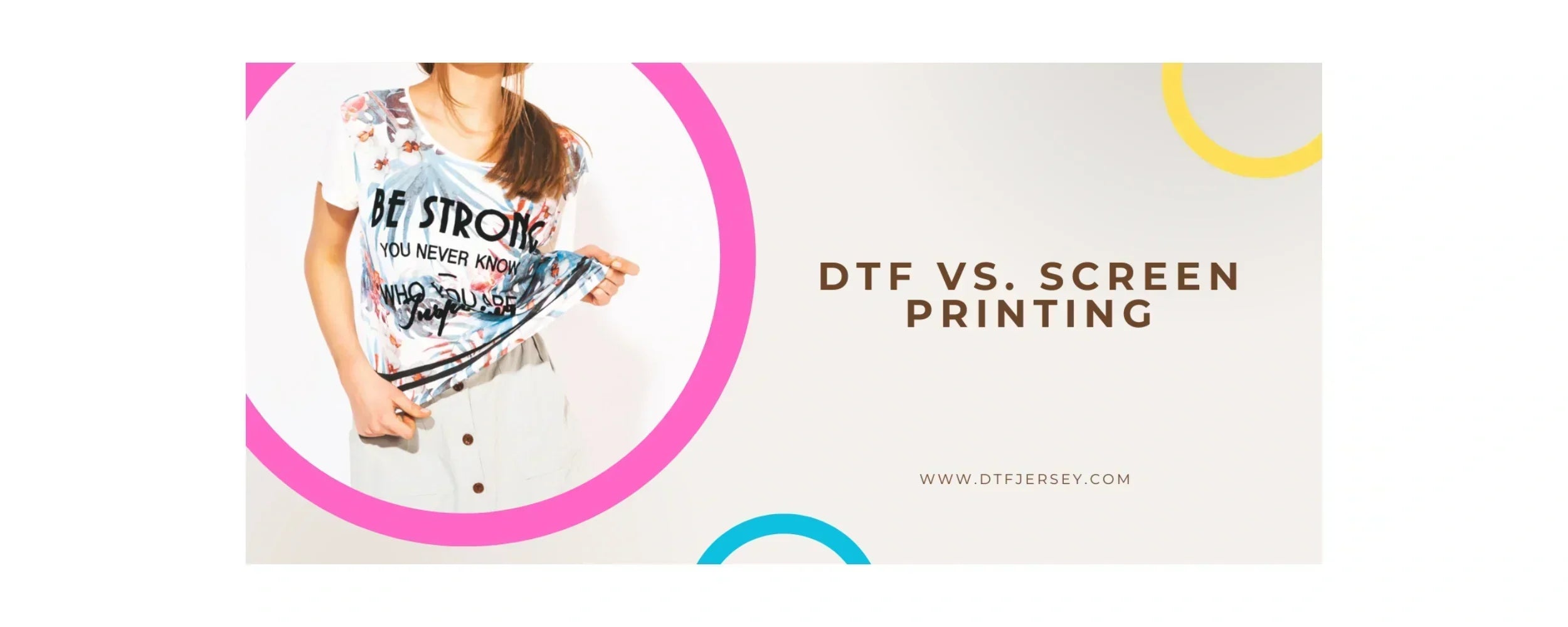 DTF vs Screen printing blog post banner image