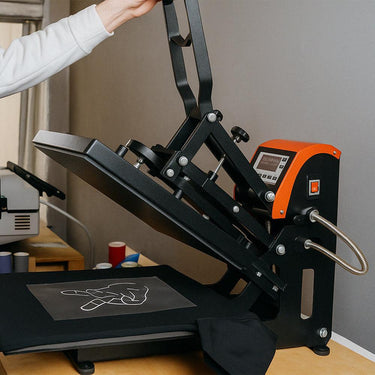 Man uses DTF Transfer machine