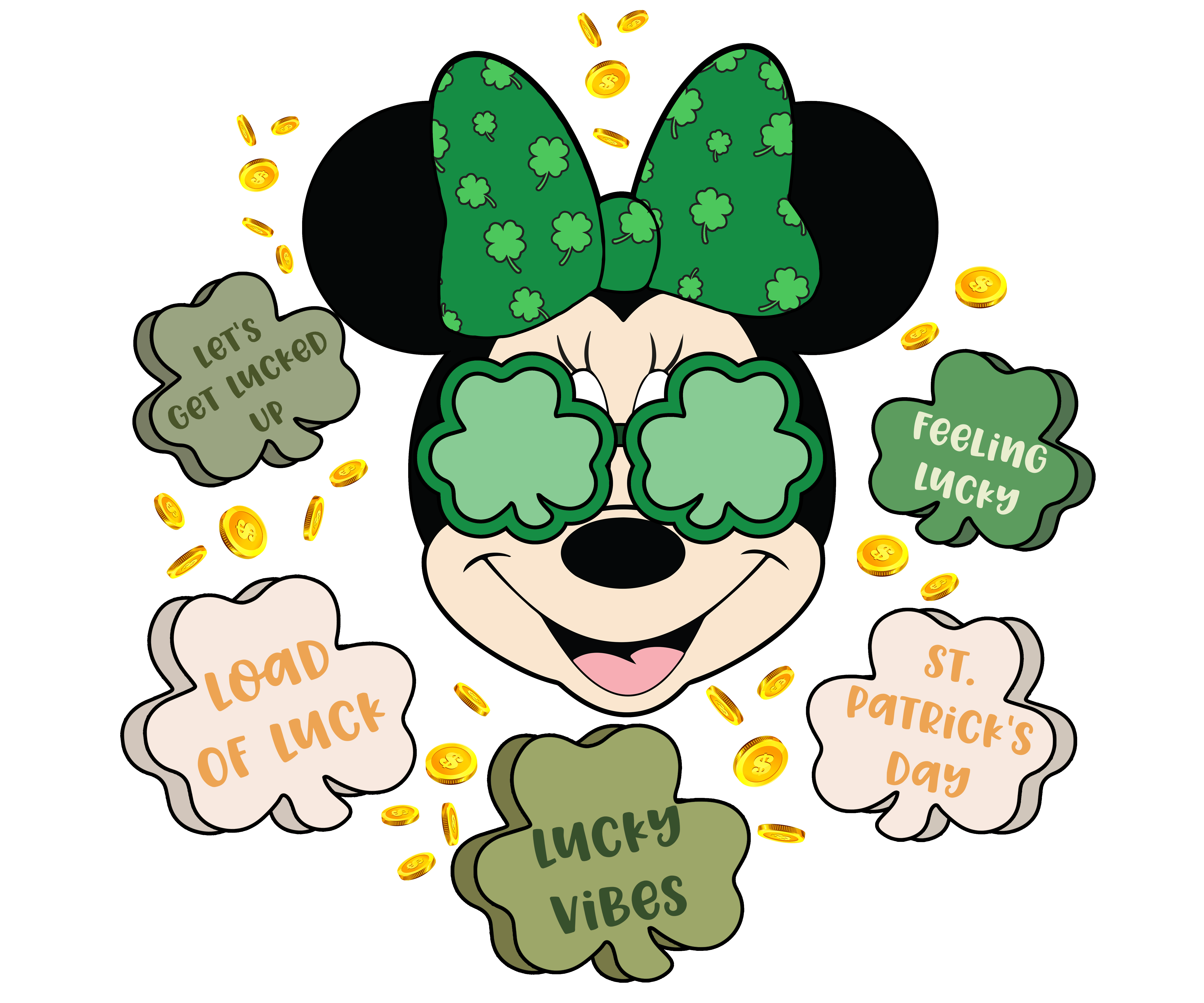 Minnie Mouse Feeling Lucky Saint Patrick's | DTF Jersey