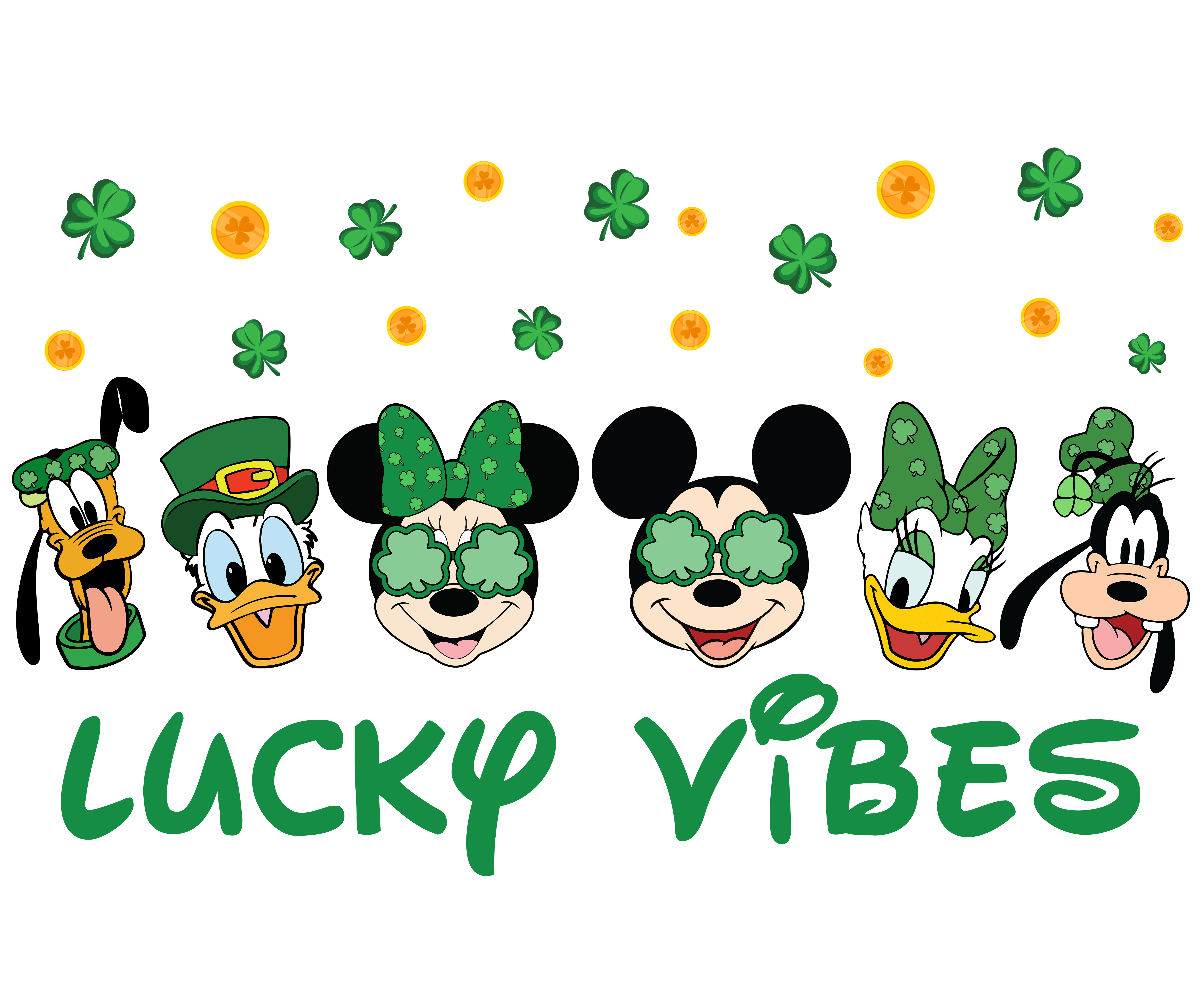 Mickey Mouse Lucky Vibes St. Patrick's Day | DTF Jersey