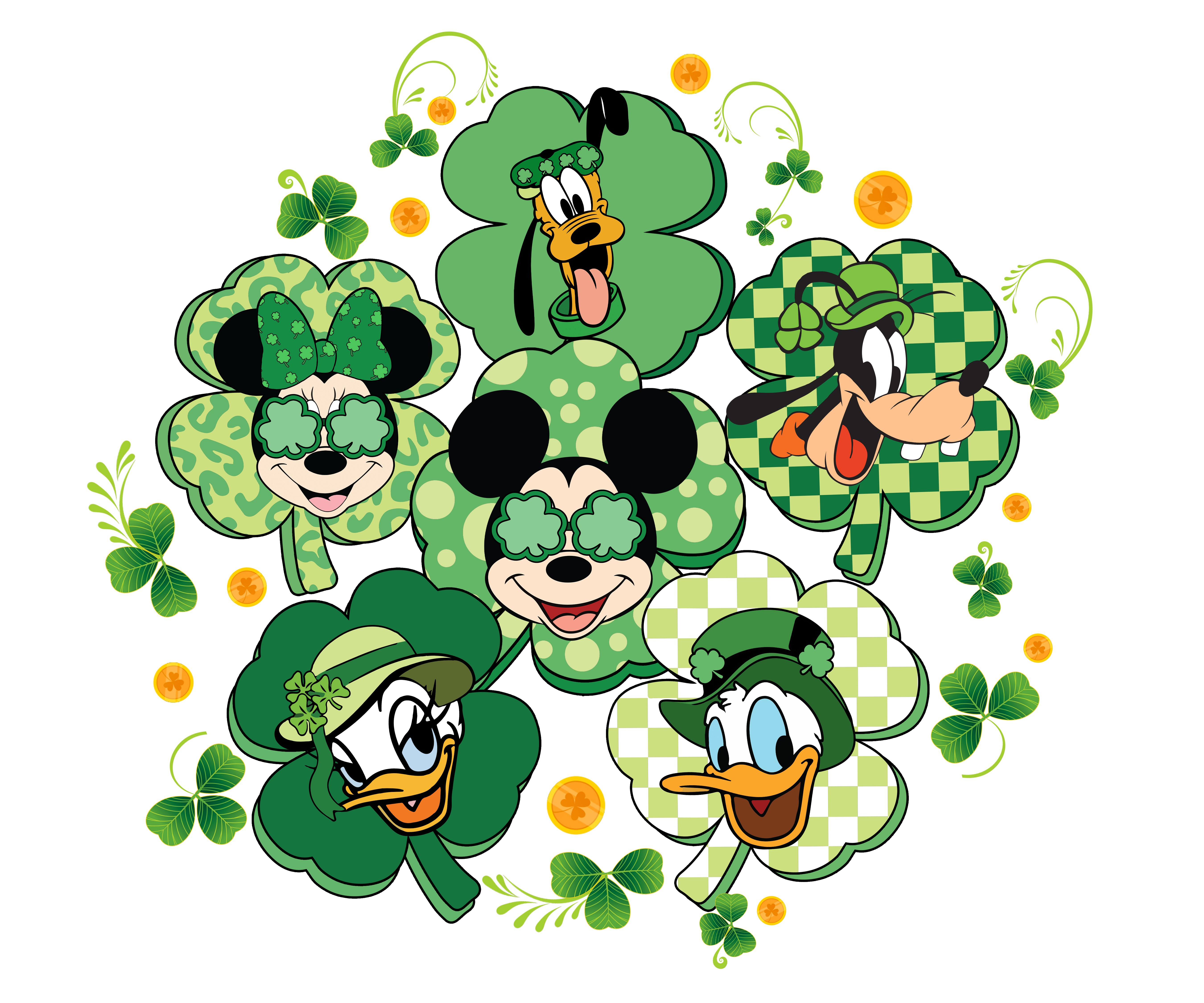 Mickey Mouse Lucky Clover St. Patrick's Design | DTF Jersey