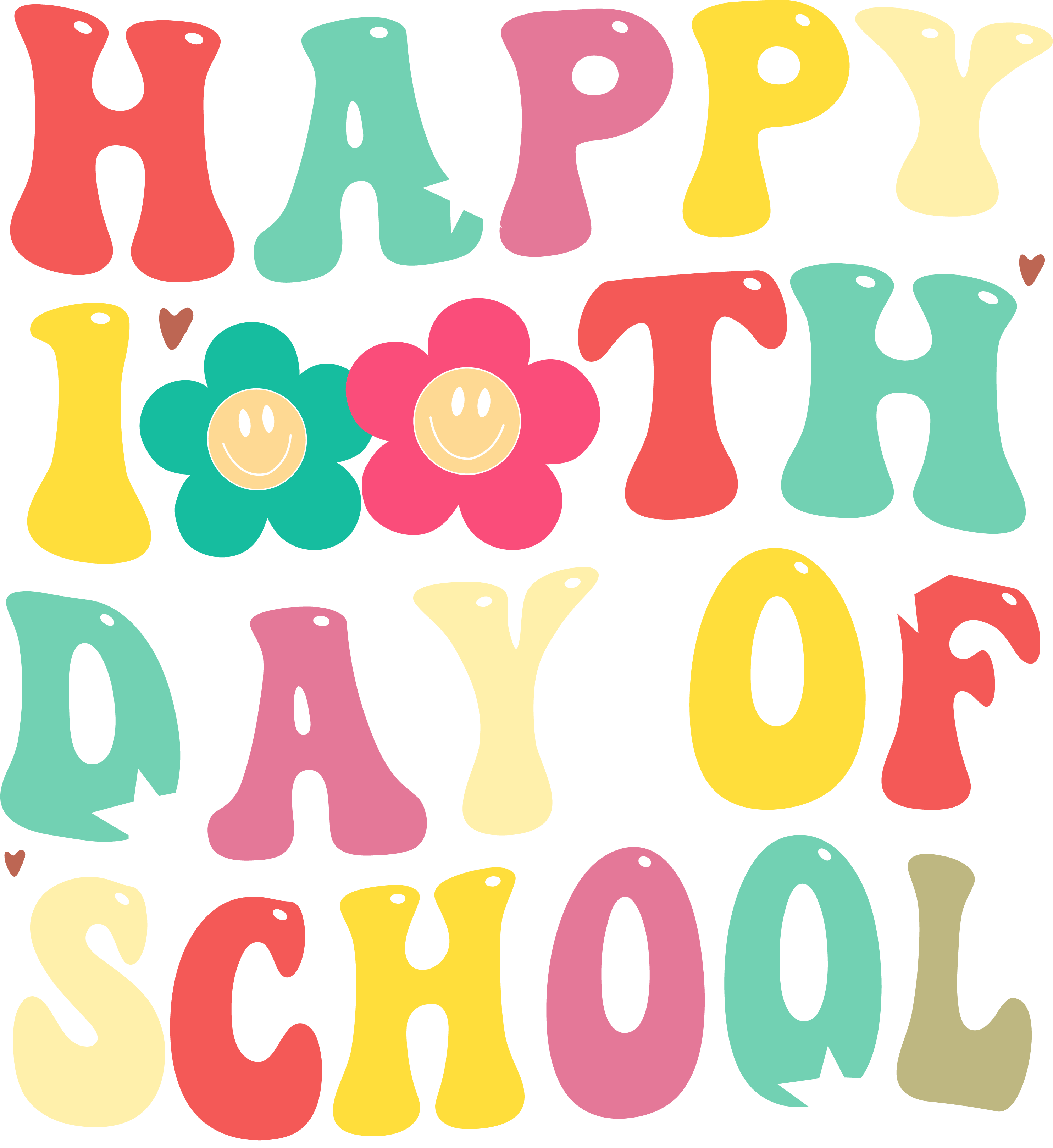 Happy 100 Days of School Student | DTF Ready To Press Designs