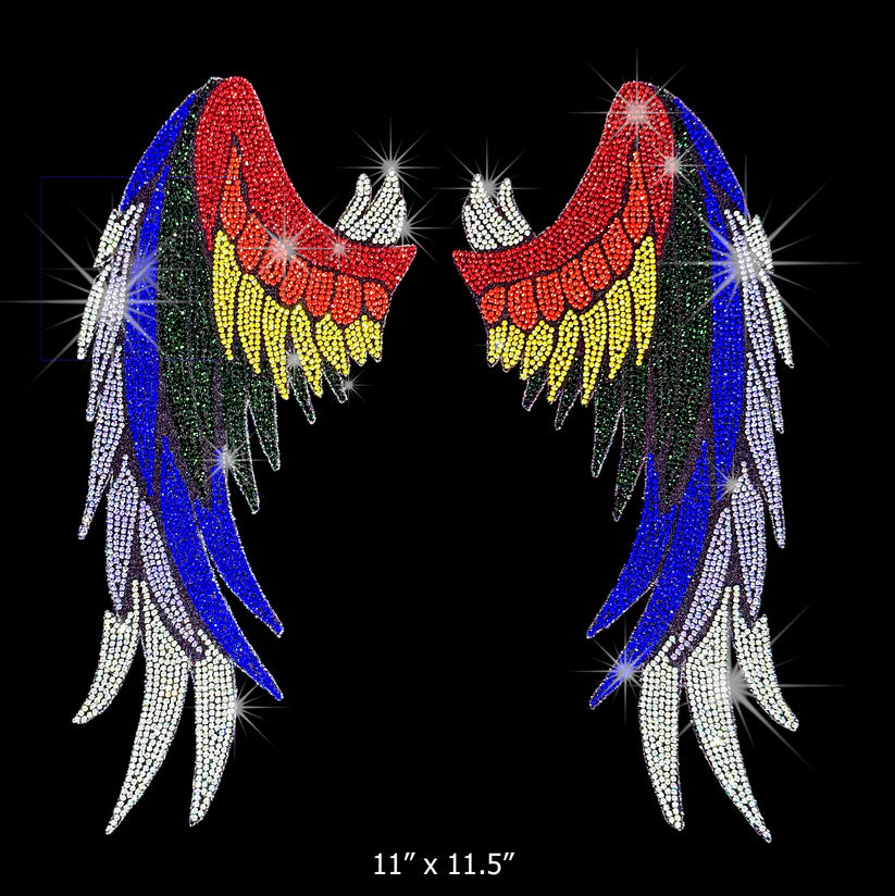 LA Wings Rhinestone Hot Fix Transfer | Style 21032