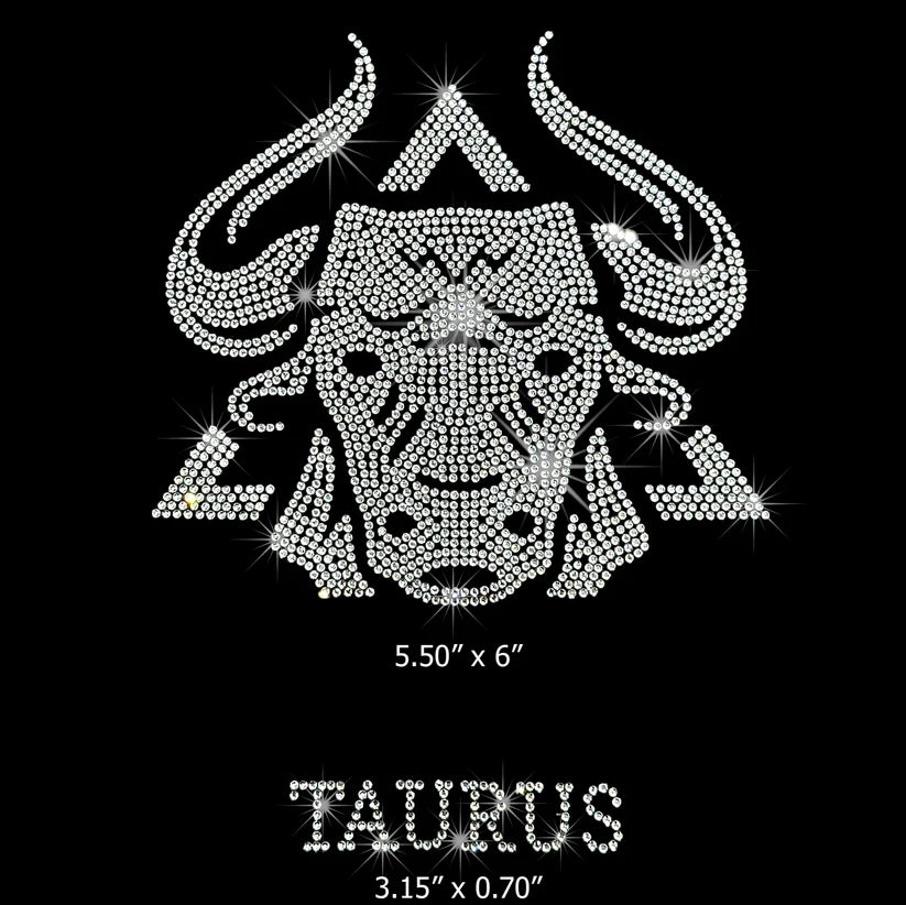 Taurus Rhinestone Hot Fix Transfer | Style 25063