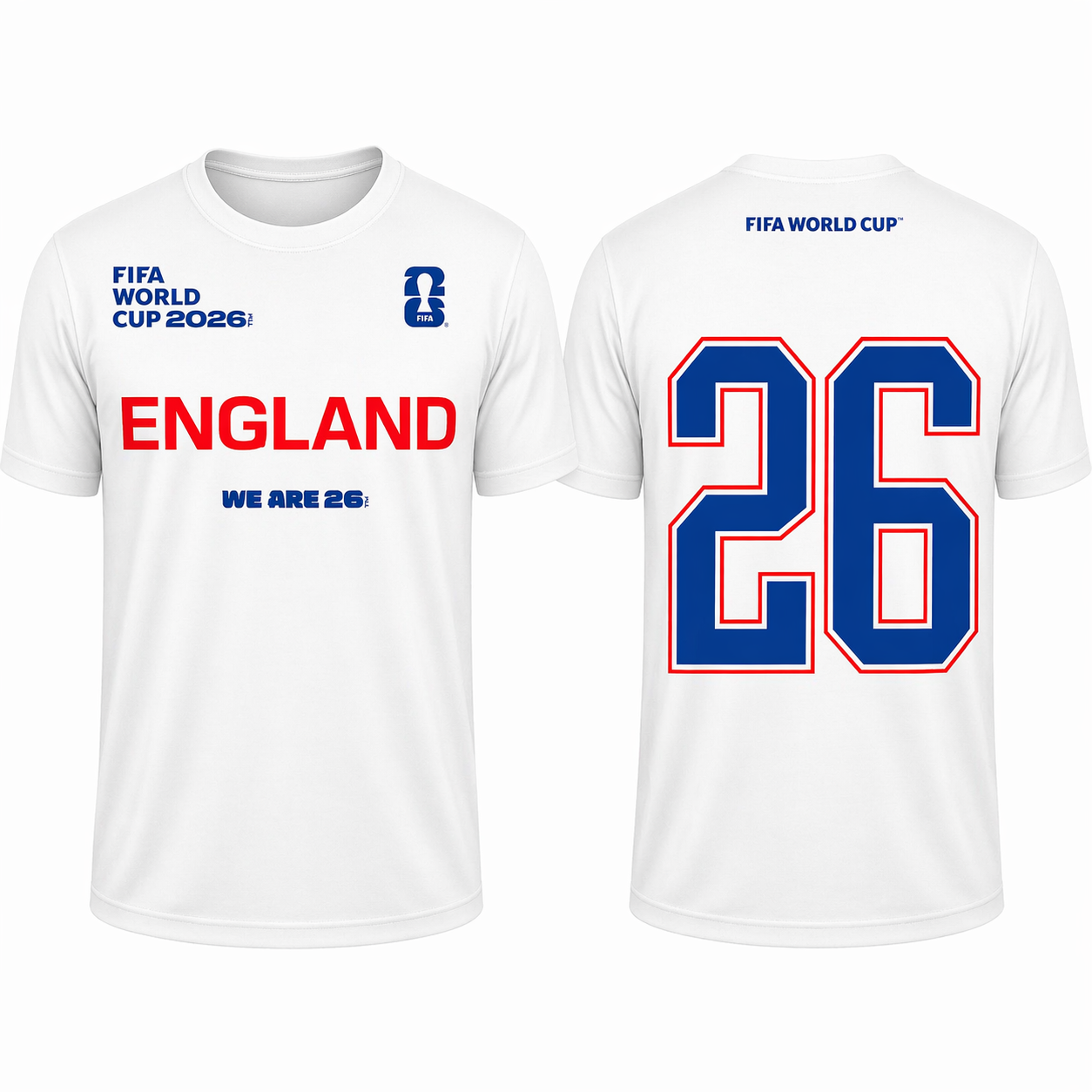 FIFA World Cup 2026 England Shirt – Official "We Are 26" Team England T-Shirt