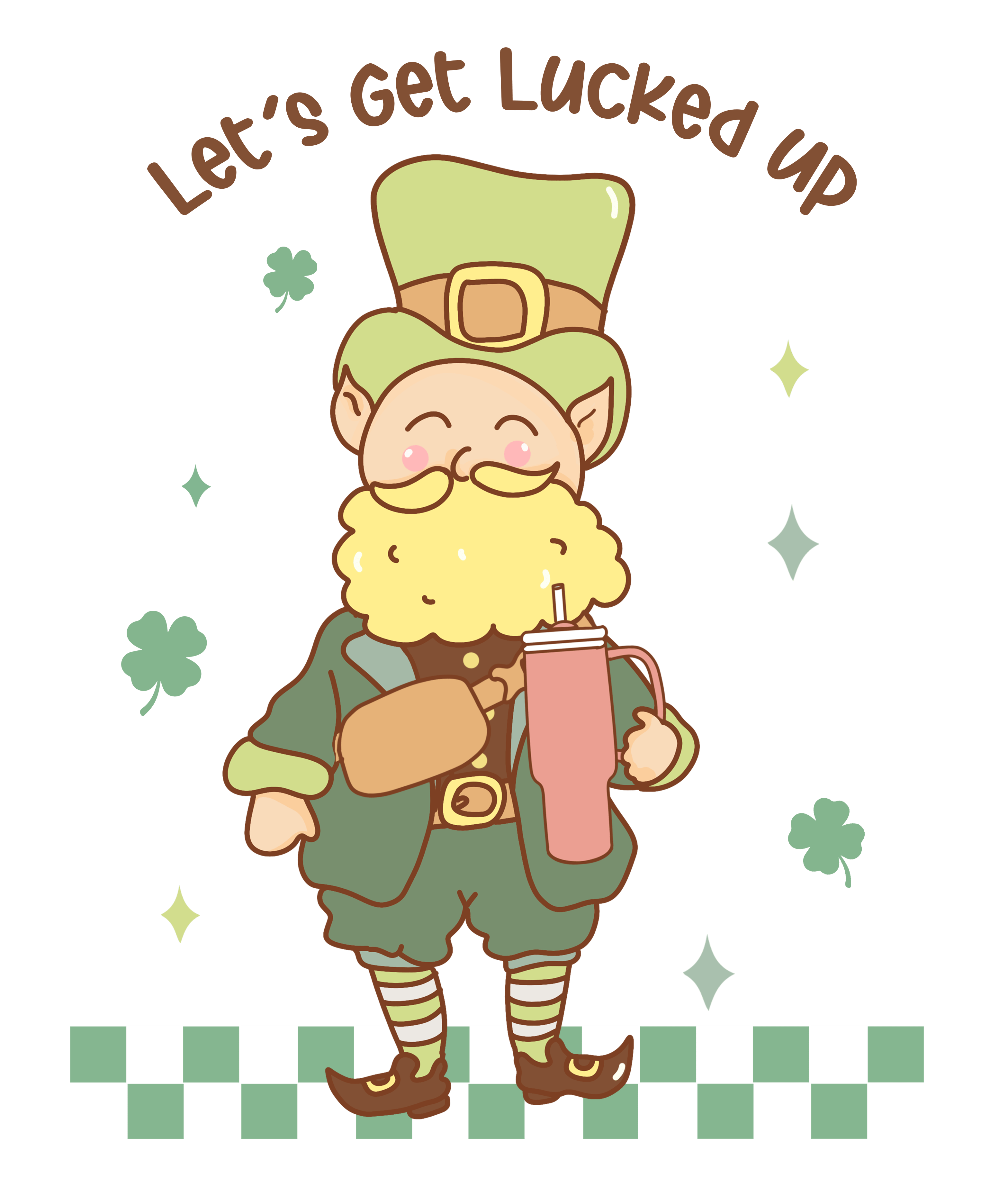 Funny Patrick Day Gnome Design - DTF Ready To Press