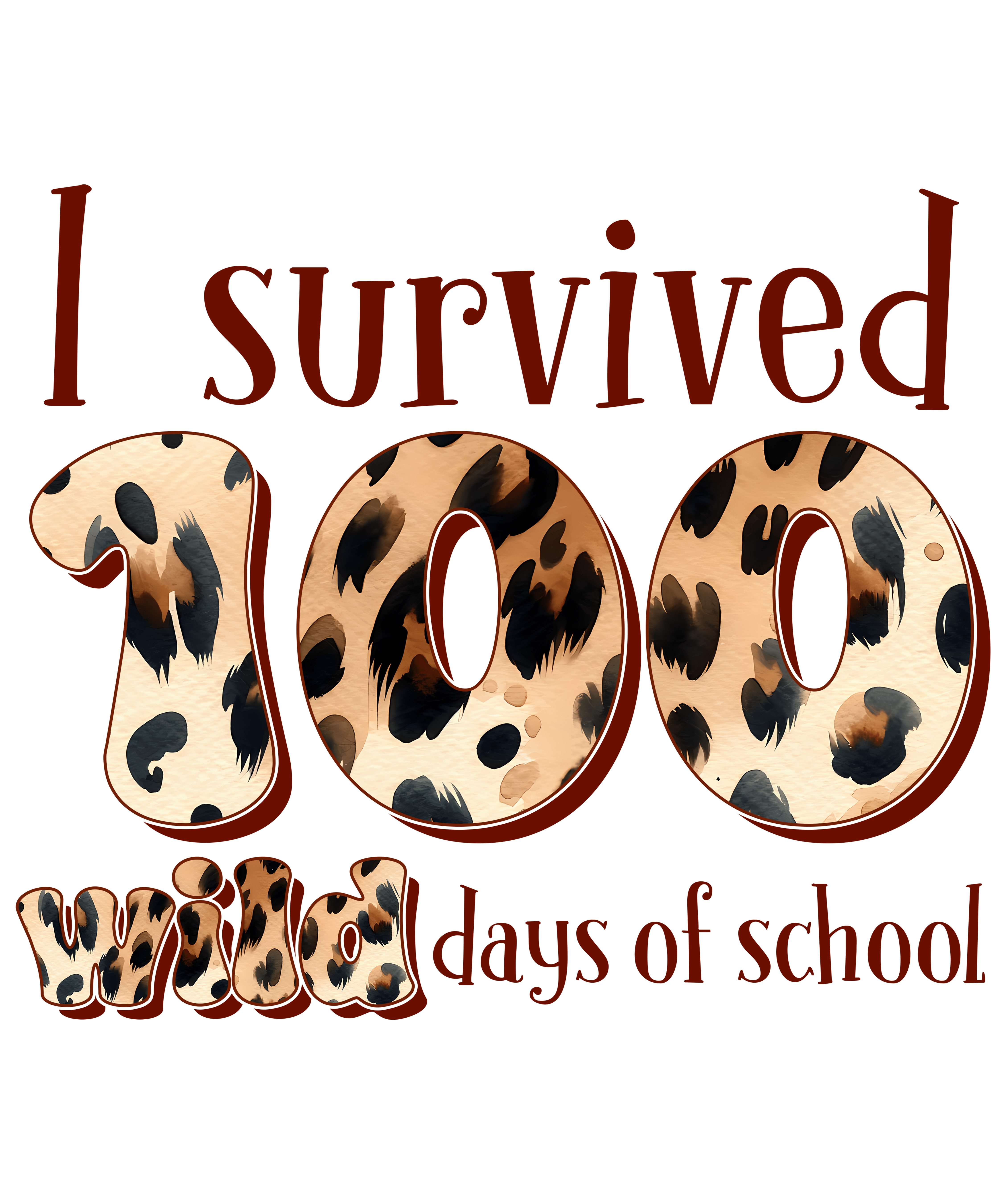 I Survived 100 Wild Days of School | DTF Ready To Press Designs