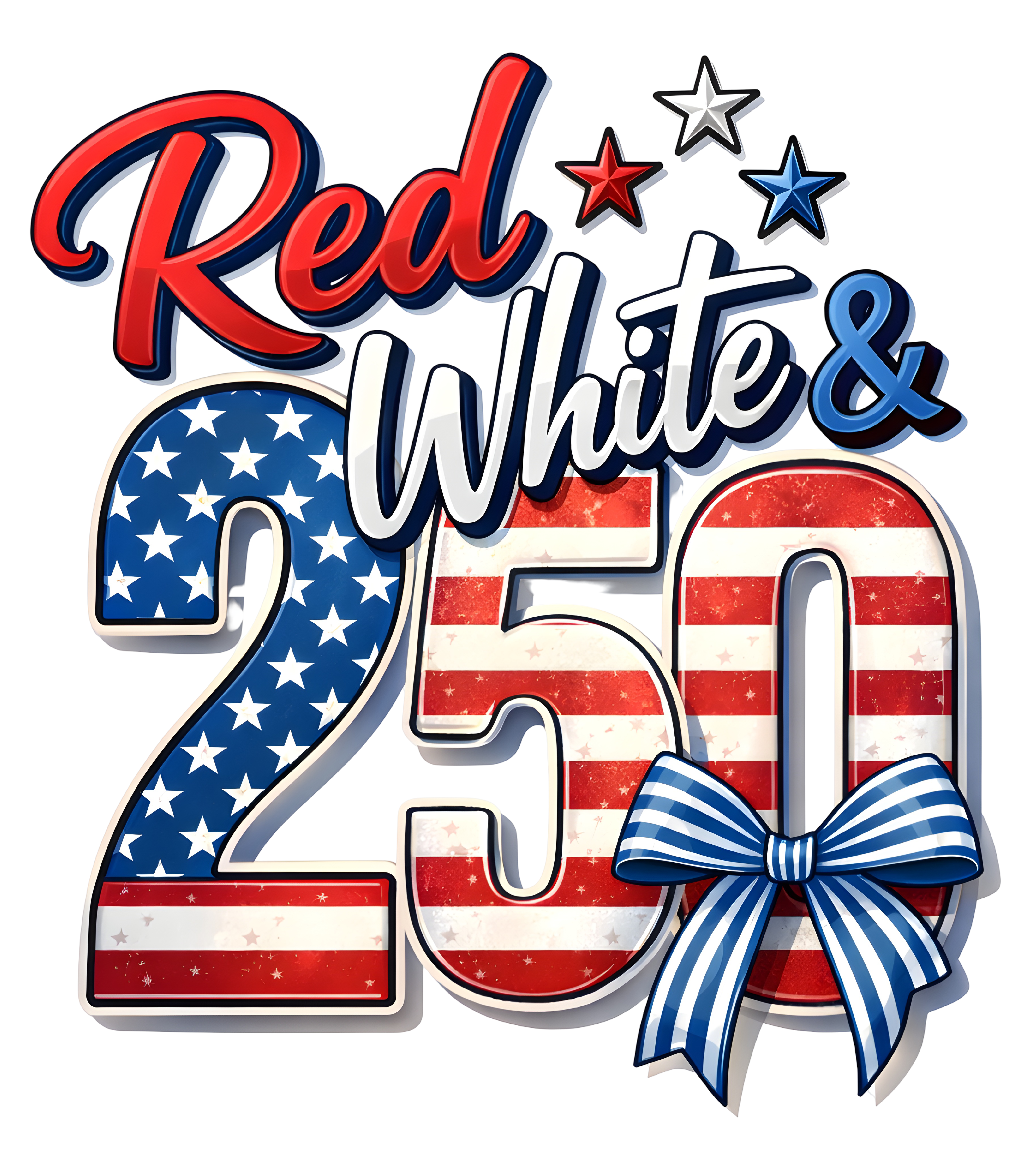 Red and White - USA 250th Anniversary DTF-Ready to Press (V2) | DTF Jersey