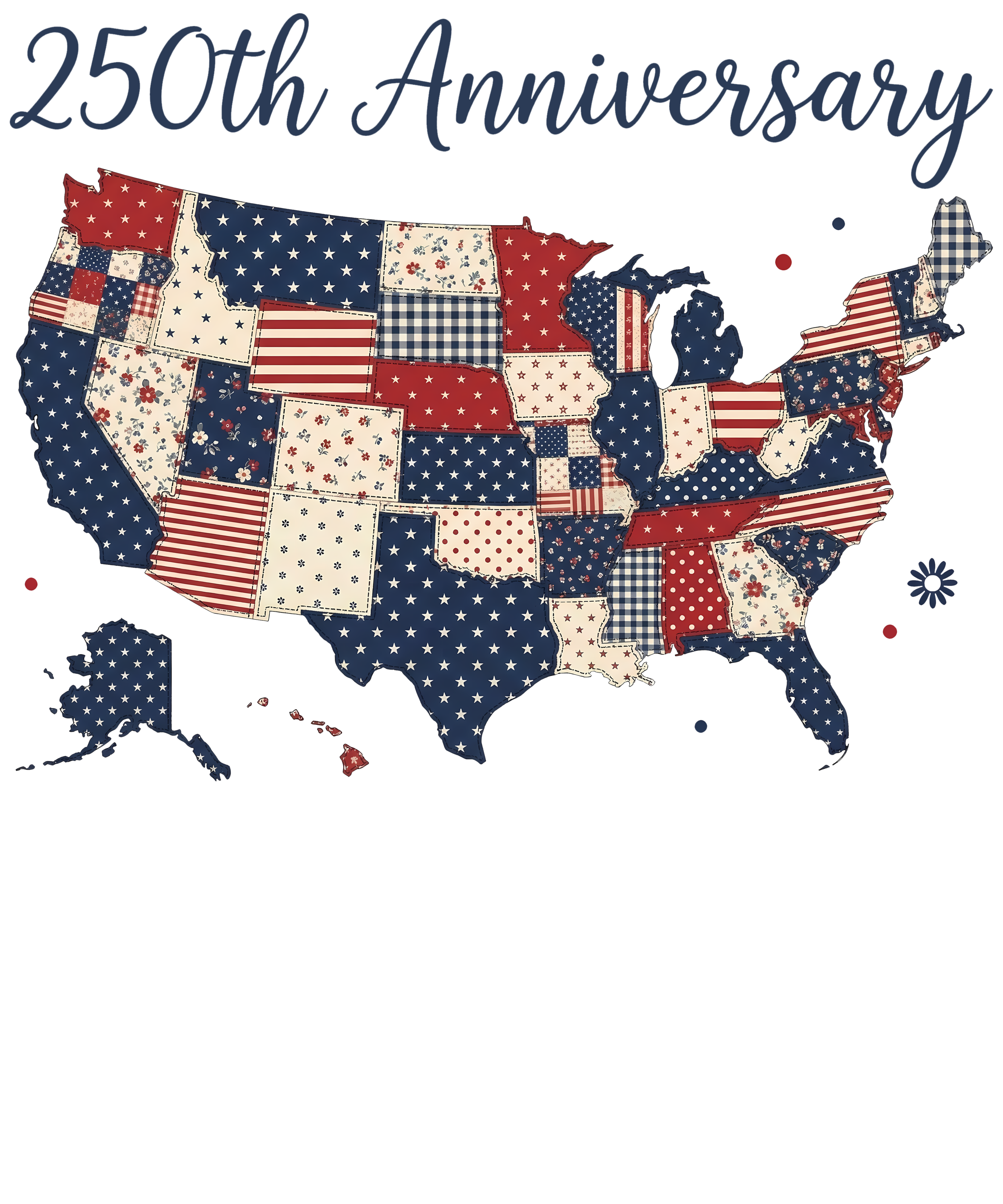 American Map - USA 250th Anniversary DTF-Ready to Press (V2) | DTF Jersey