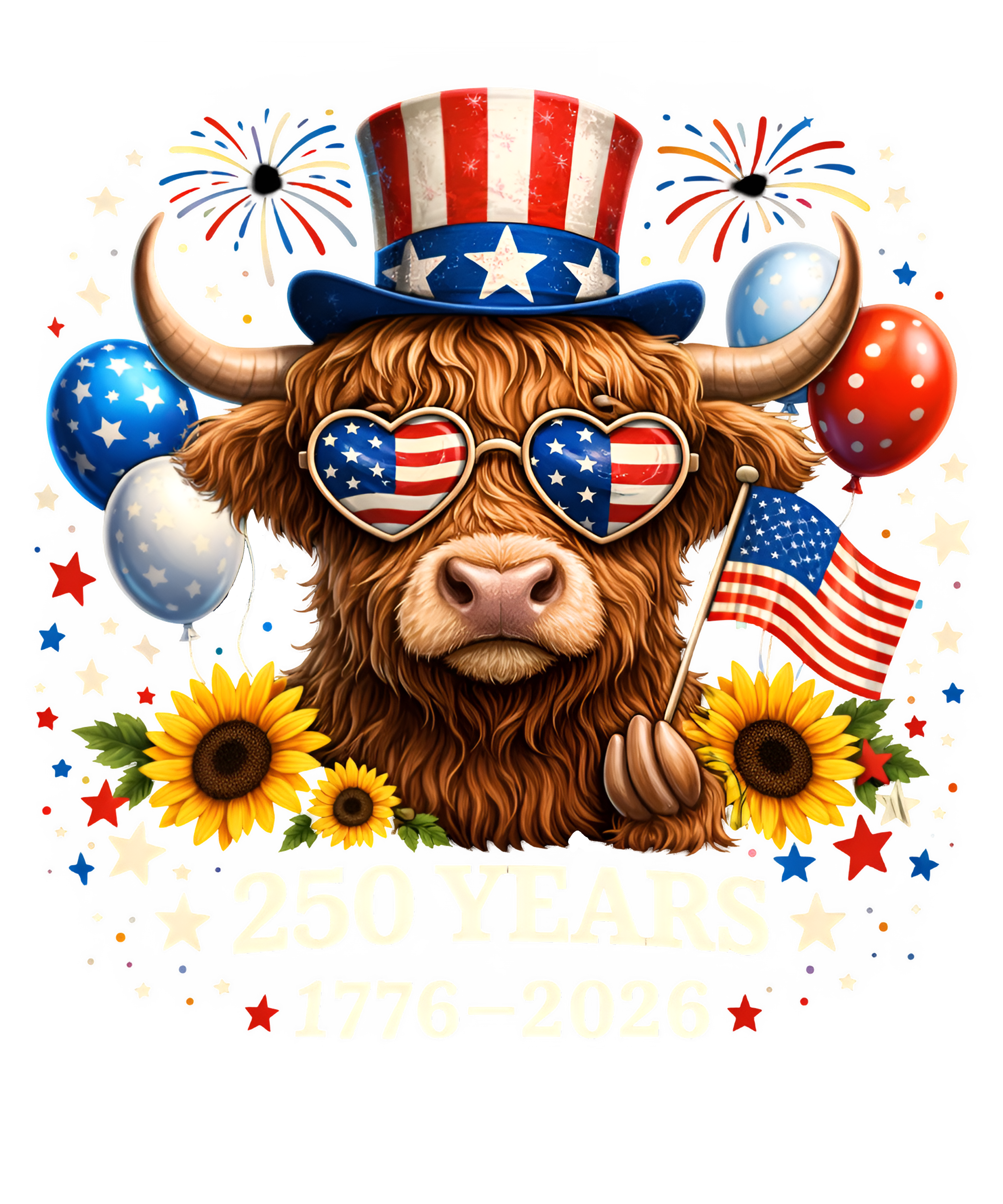 Cow Flag - USA 250th Anniversary DTF-Ready to Press (V2) | DTF Jersey 2 (Copy) (Copy) (Copy)