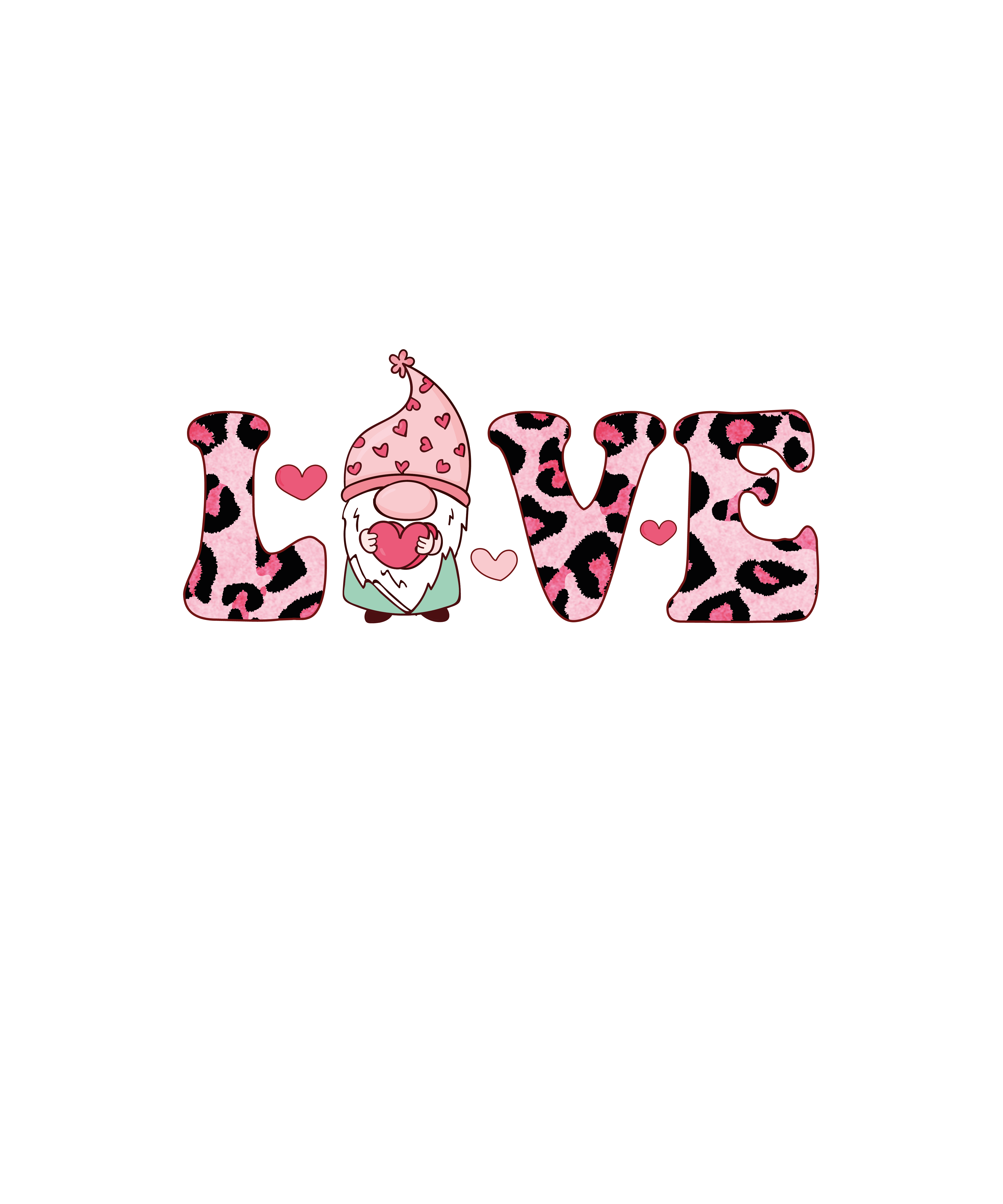 Love Valentine's Design - DTF Ready To Press