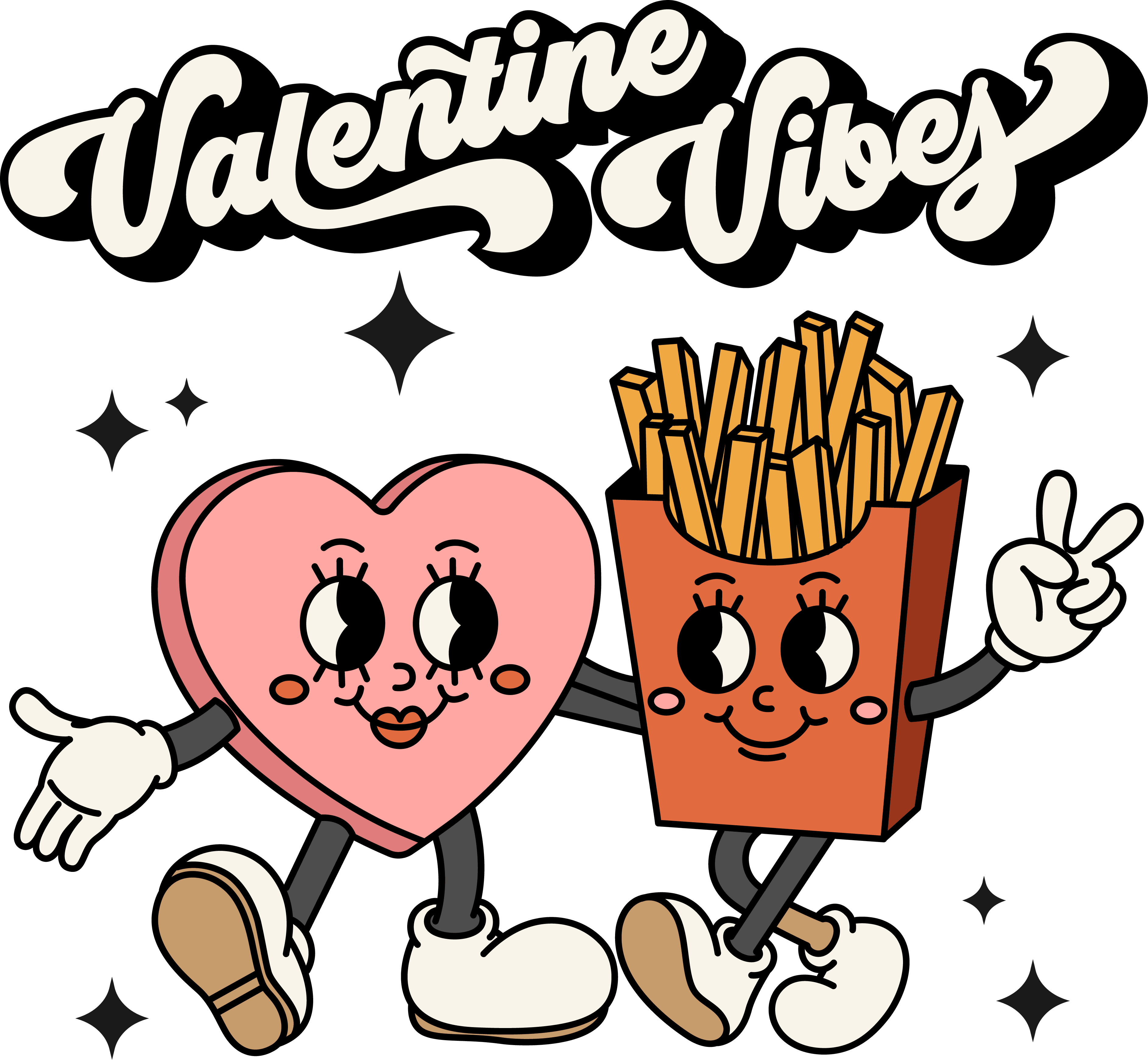 Valentine Vibes Valentine's Design - DTF Ready To Press