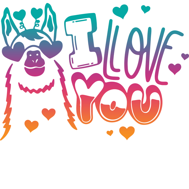 I Love You Valentine's Design - DTF Ready To Press - DTF Dallas