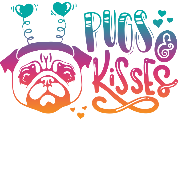 Pugs & Kisses Valentine's Design - DTF Ready To Press