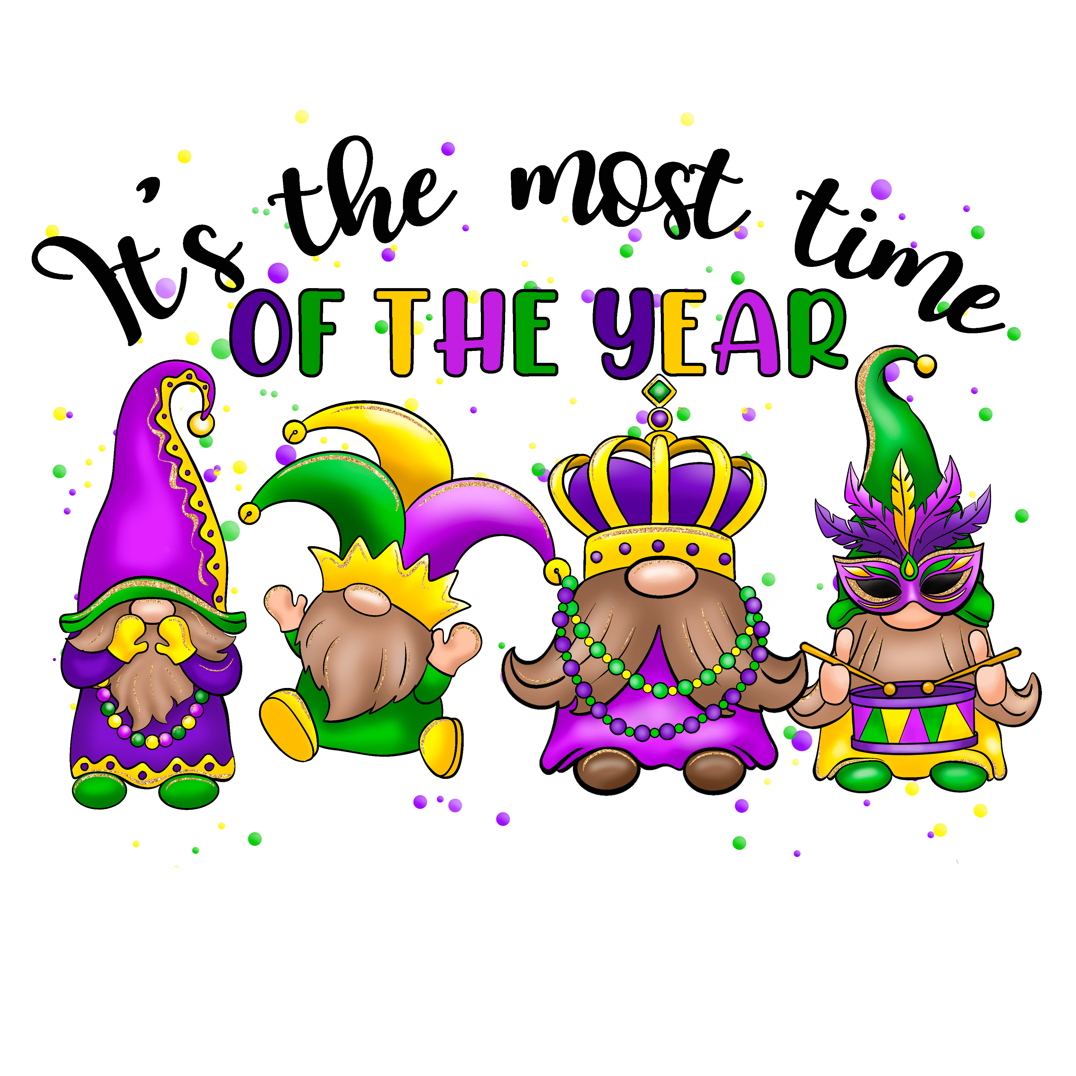 Most Time of the Year Mardi Gras Design | DTF Jersey