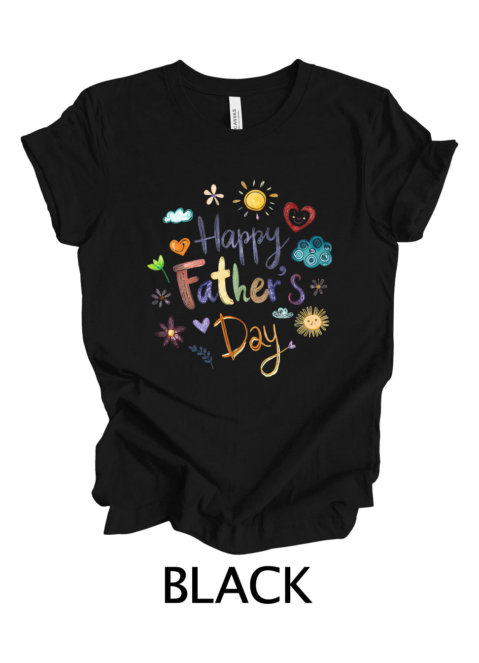Colorful Happy Father’s Day Crayon Design | Father's Day Ready To Press
