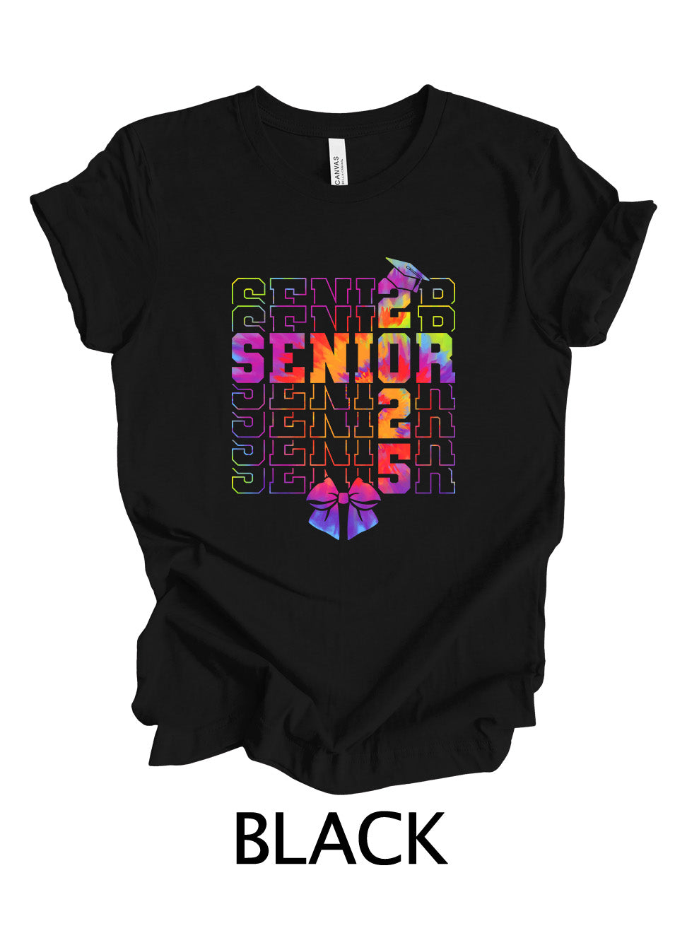 Tie Dye Senior Bow | Graduation Ready To Press Designs
