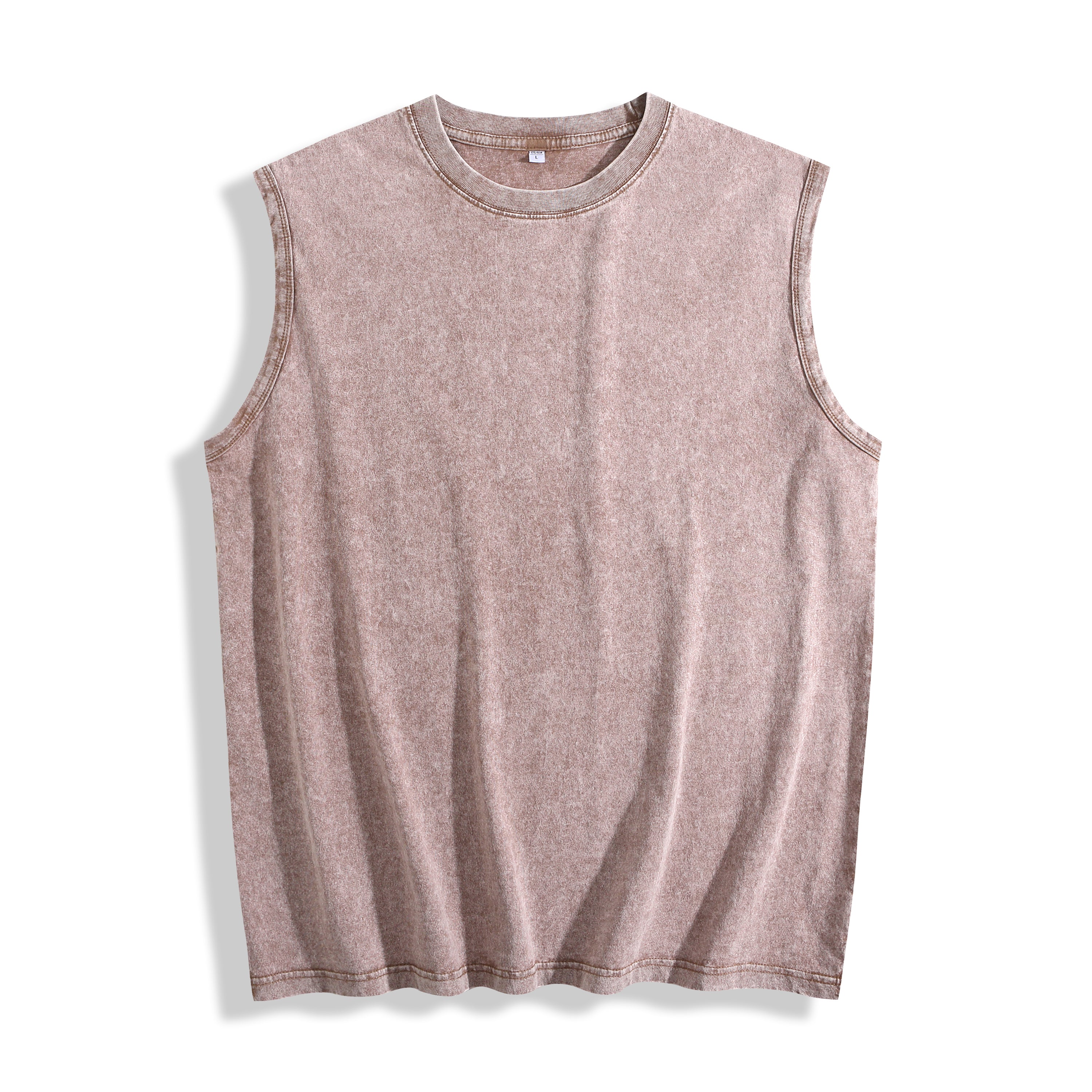 Custom | Acid Wash Oversized Sleeveless Muscle Tee blank apparel for custom DTF printing (view 3)