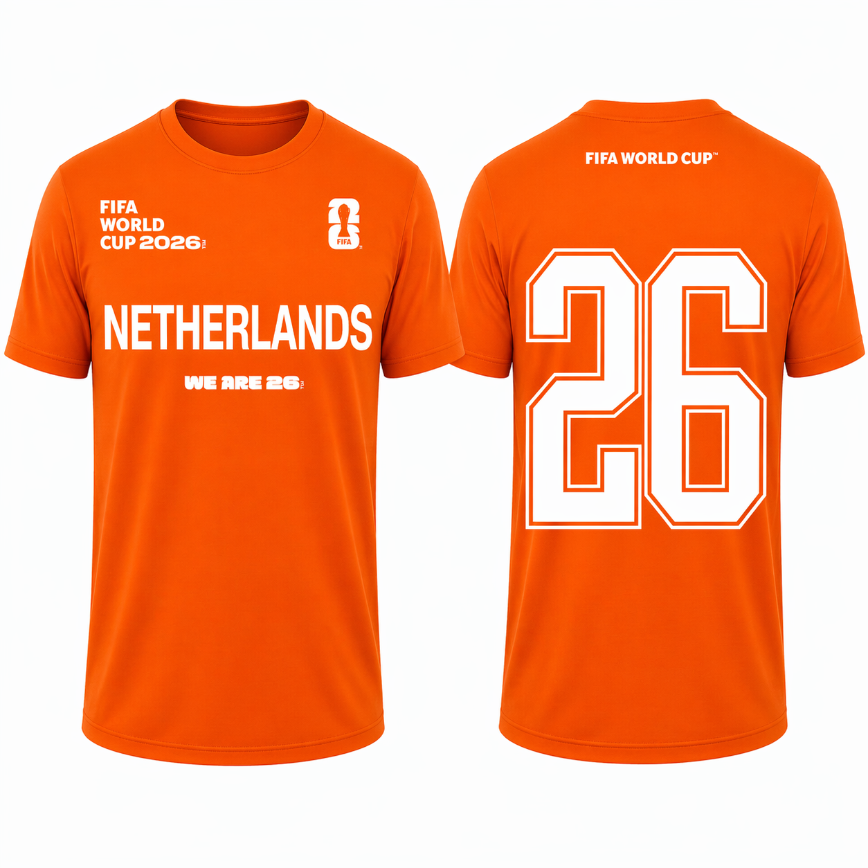 FIFA World Cup 2026 Netherlands Shirt – Official "We Are 26" Team Netherlands T-Shirt
