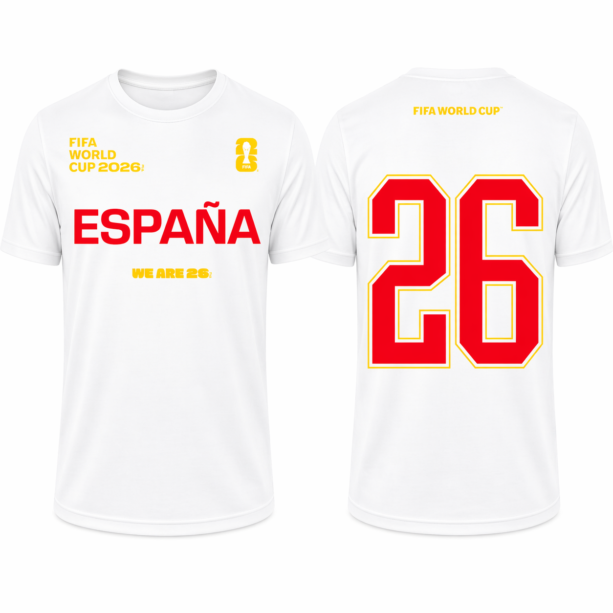 FIFA World Cup 2026 España Shirt – Official "We Are 26" Team Spain T-Shirt