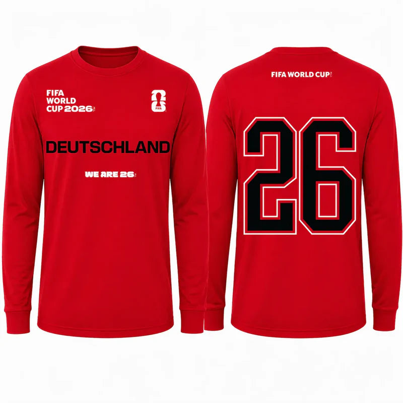 FIFA World Cup 2026 Germany Long Sleeve Tee – Official "We Are 26" Team Germany Shirt