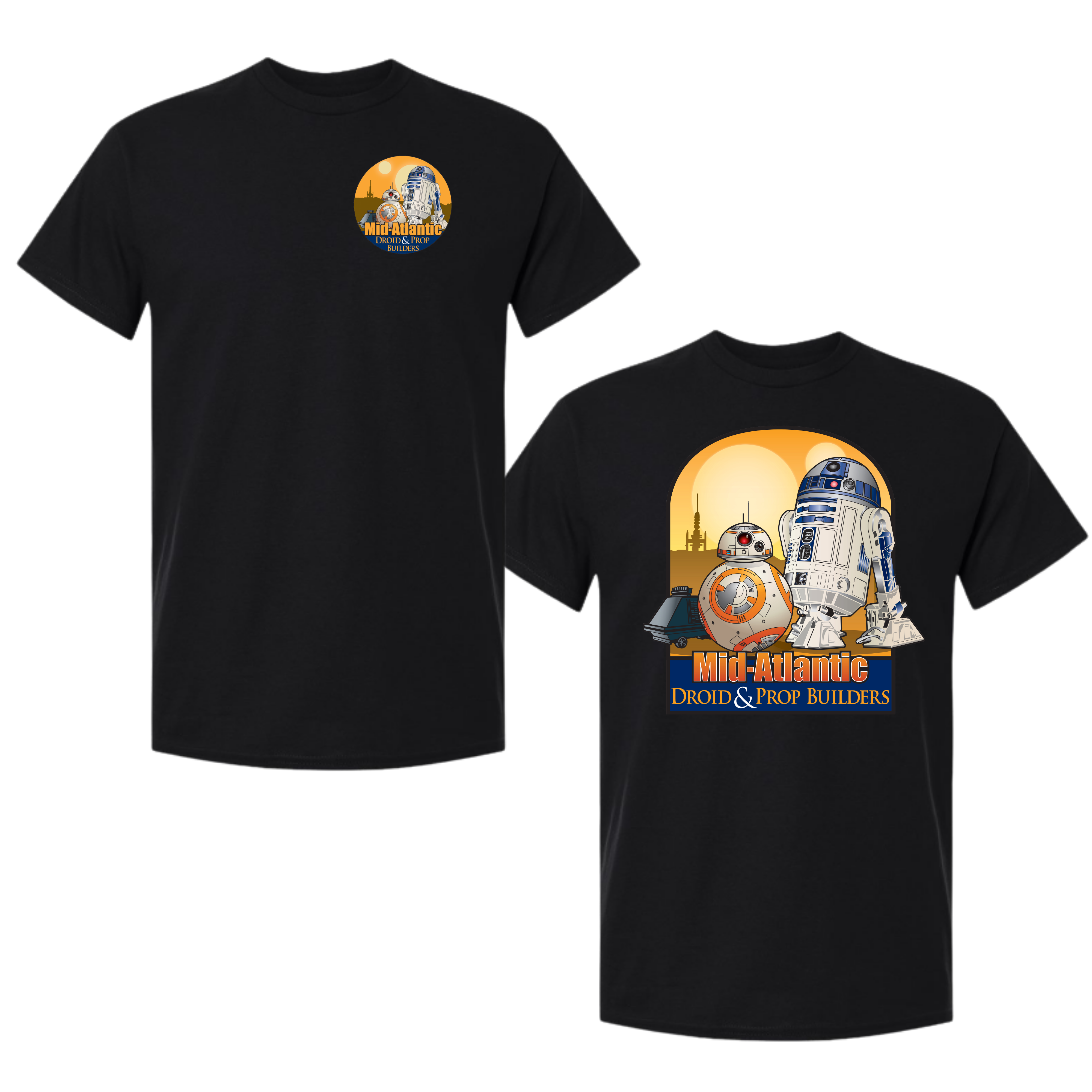 Mid Atlantic Drone D&PB - T-Shirt blank apparel for custom DTF printing (view 2)