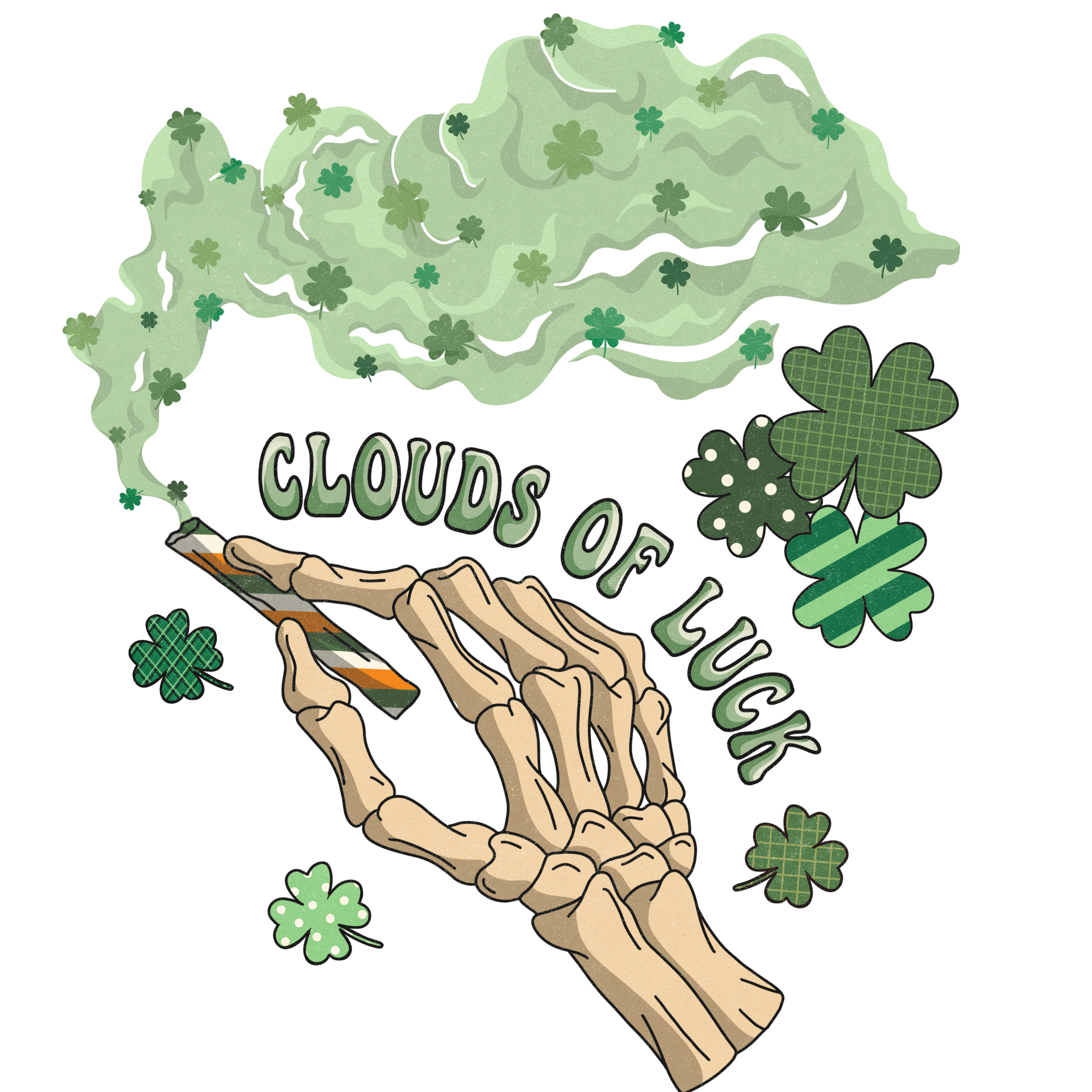 Clouds of Luck Saint Patrick's Day Design | DTF Jersey