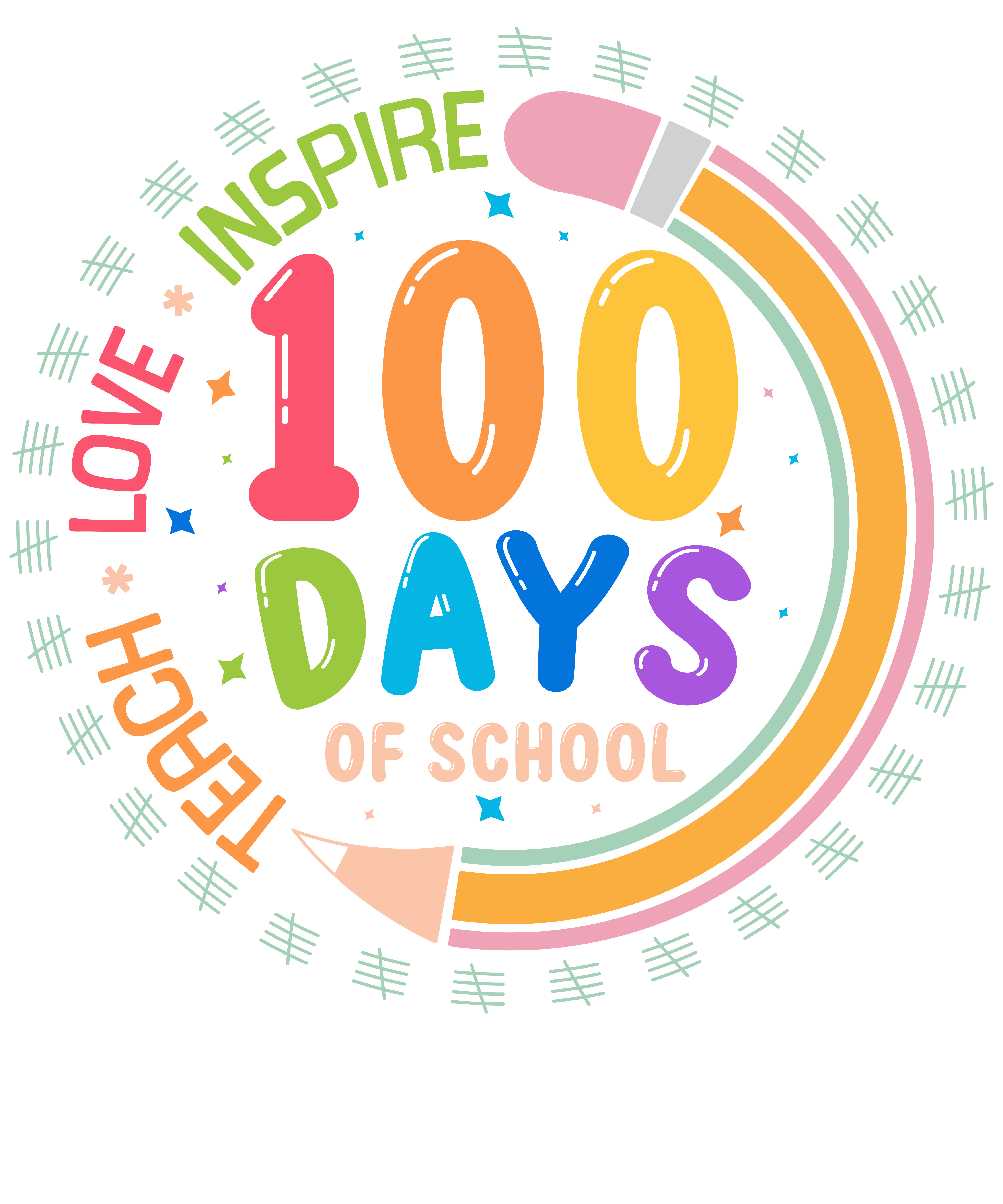 In My 100 Days of School Era | DTF Ready To Press Designs