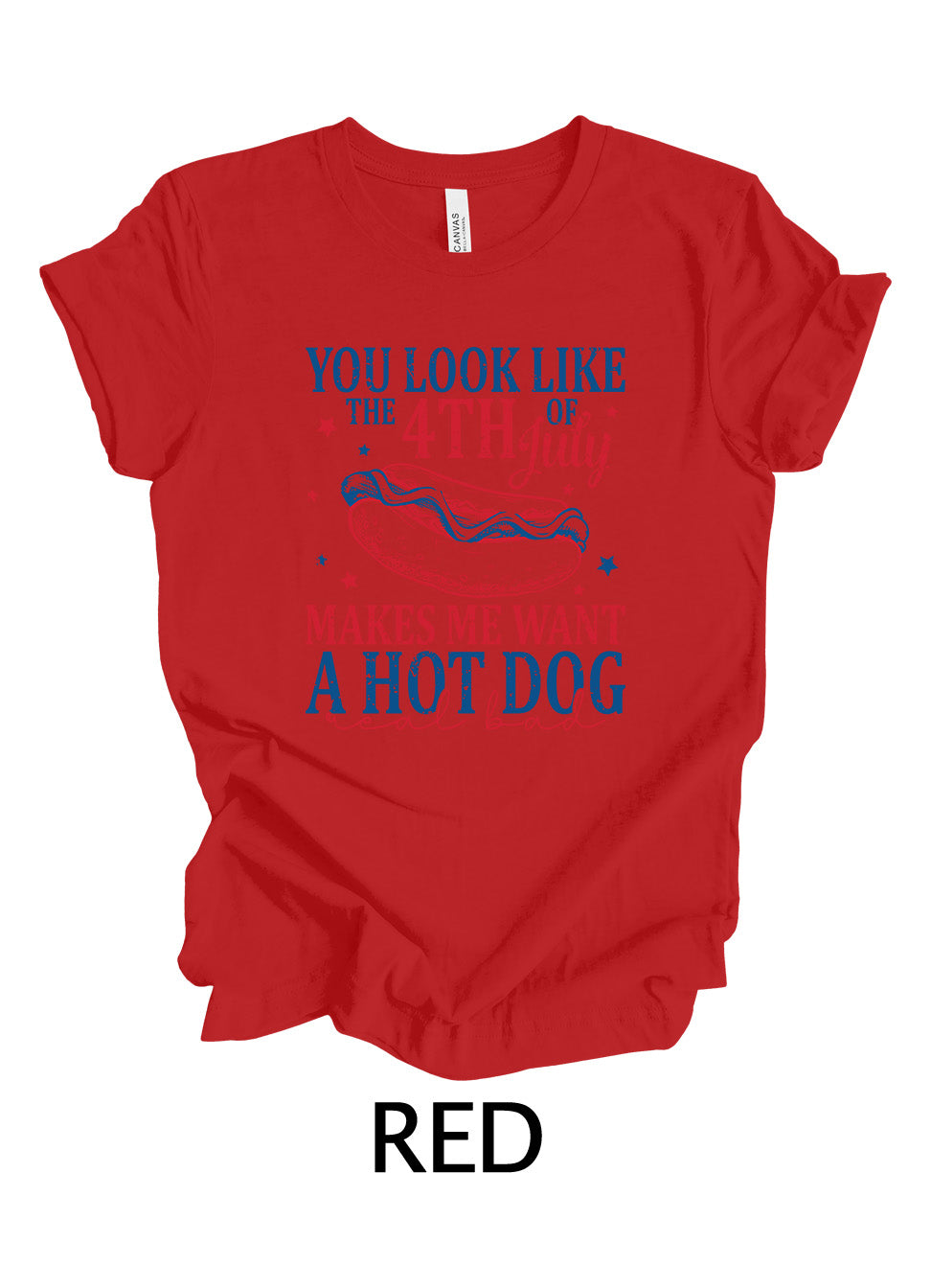 Hot Dog July Tee | 4th Of July Ready To Press Designs