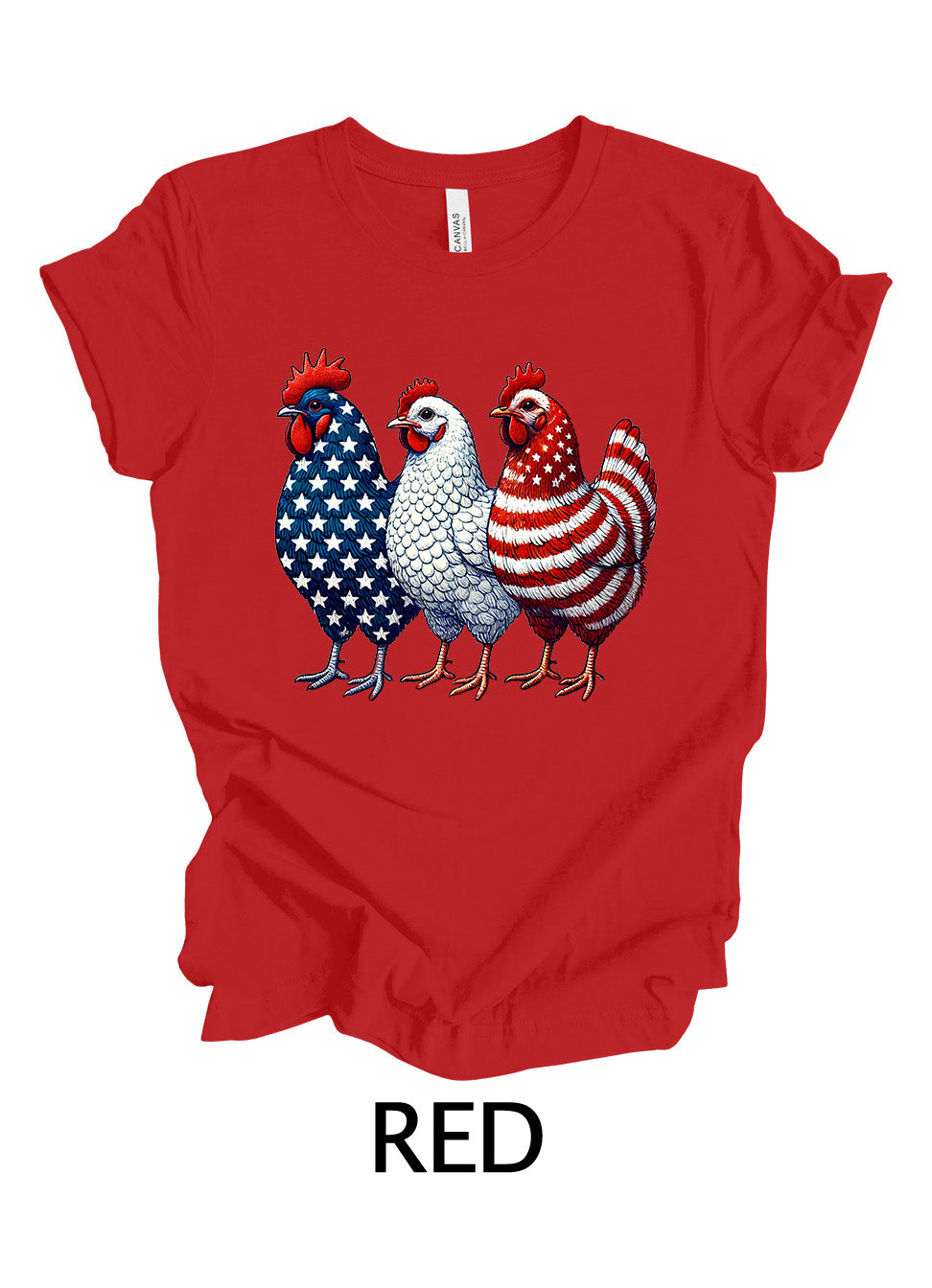 Patriotic Chickens | 4th Of July Ready To Press Designs