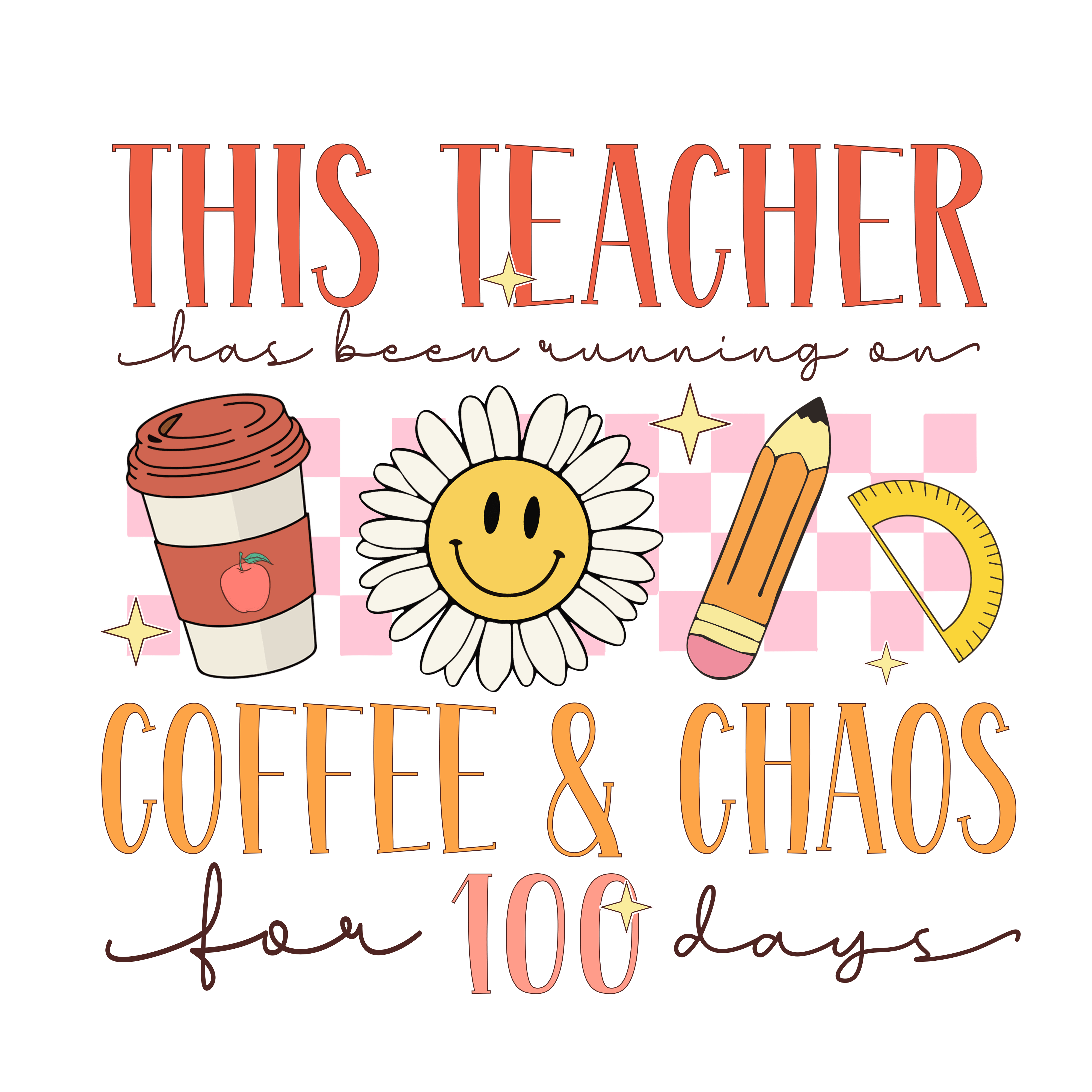 Retro 100 Days Of School | DTF Ready To Press Designs