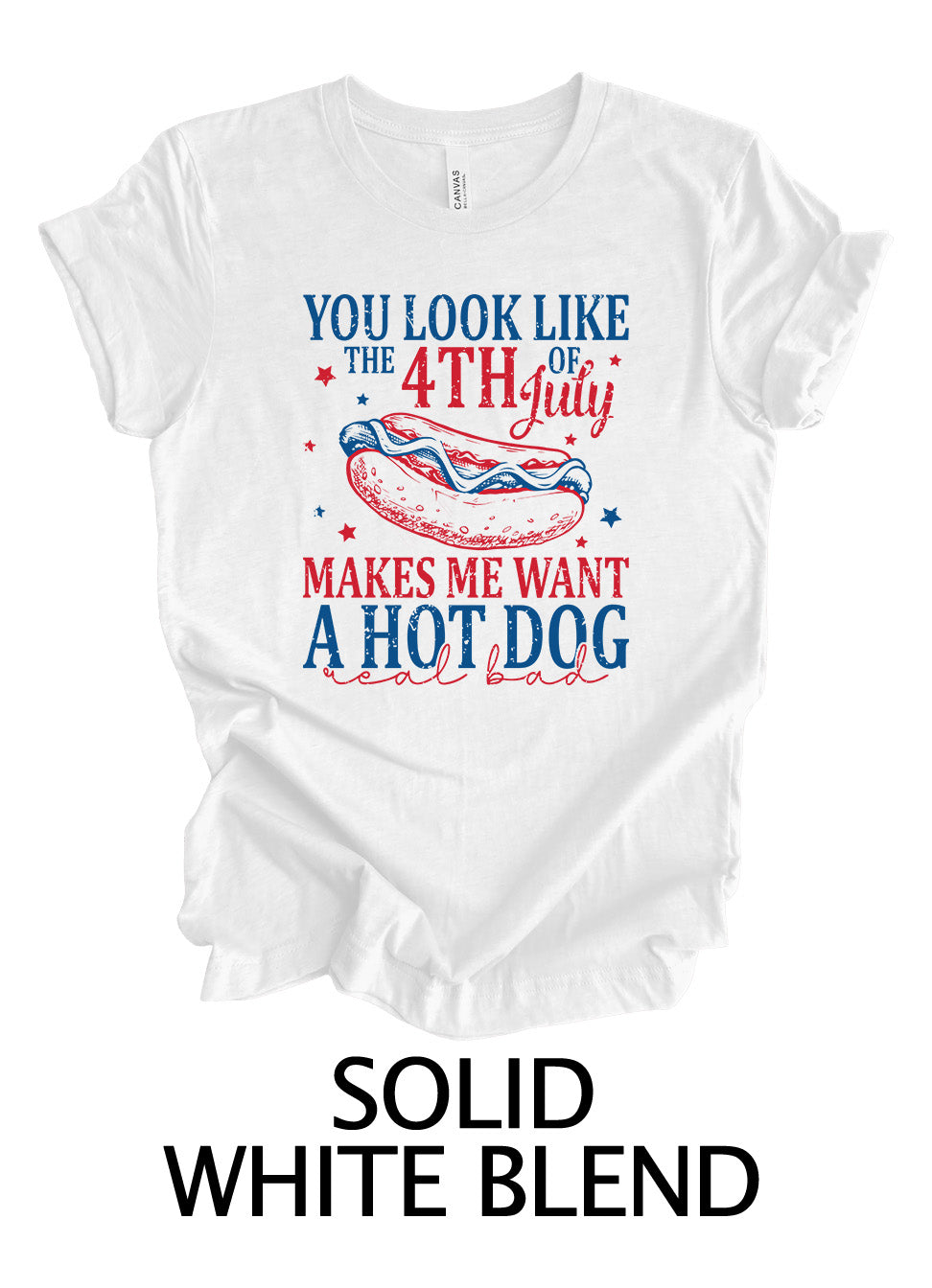 Hot Dog July Tee | 4th Of July Ready To Press Designs