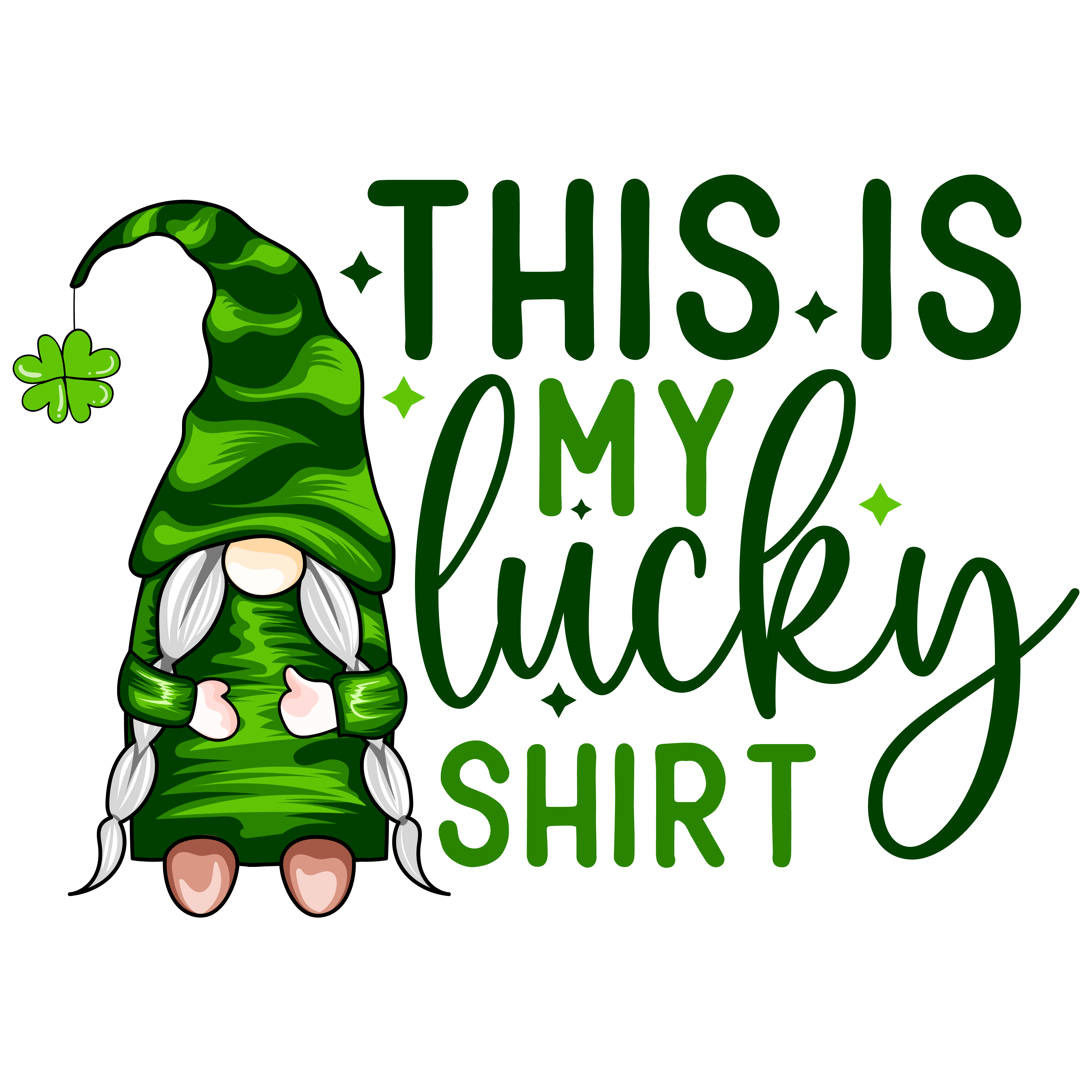 This is My Lucky Shirt - St. Patrick's Gnome | DTF Jersey