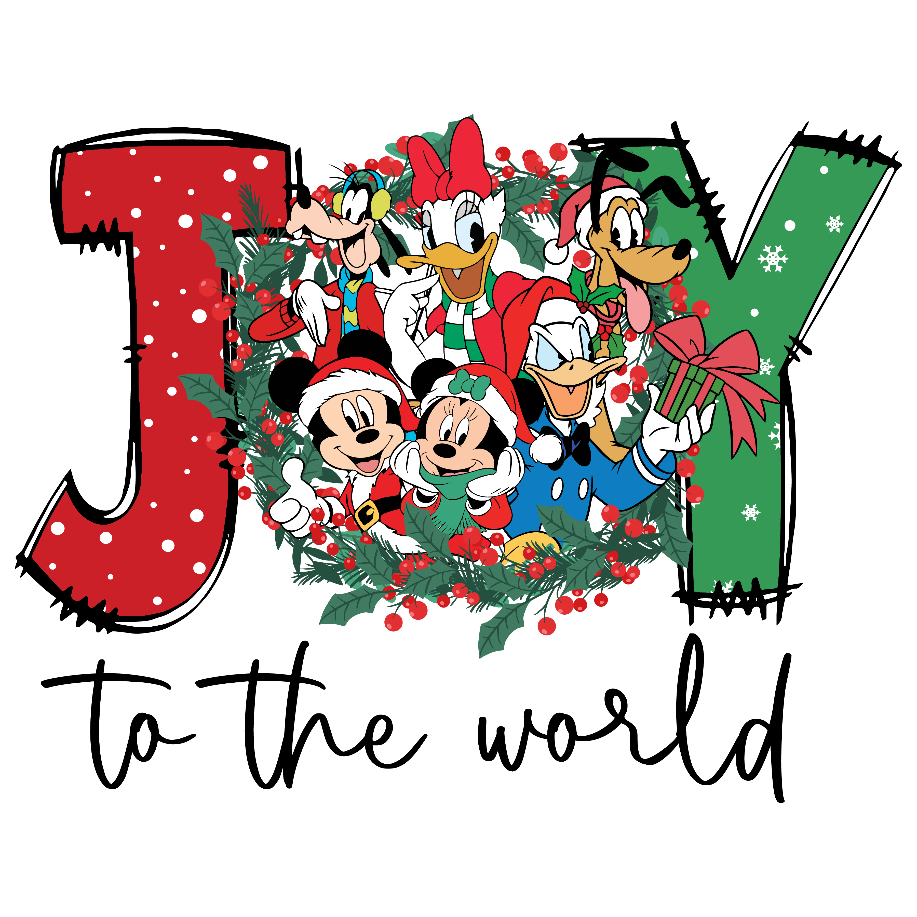Joy to the Disney World Christmas Design | DTF Jersey