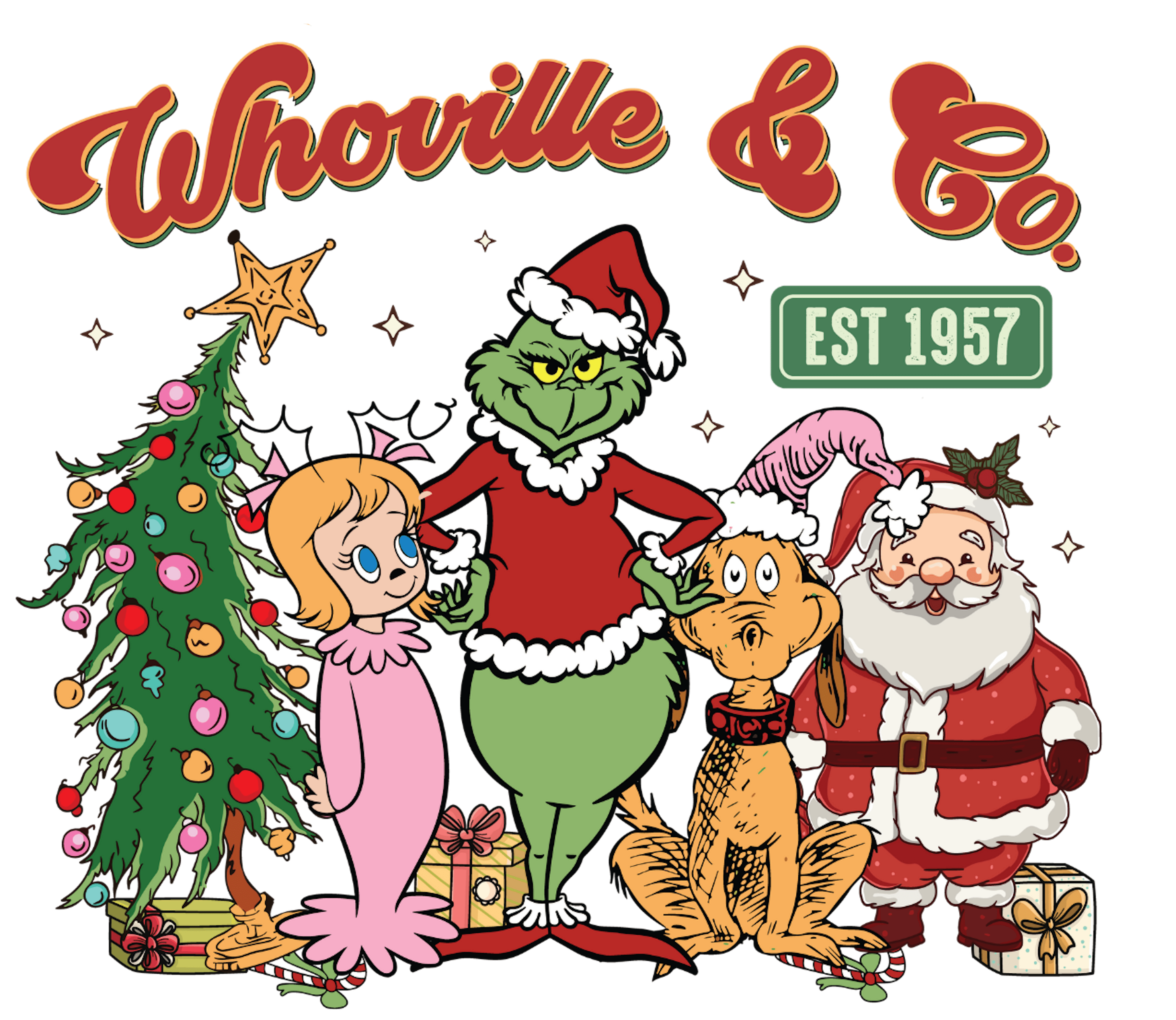 Whoville Co Christmas Grinch Design | DTF Jersey