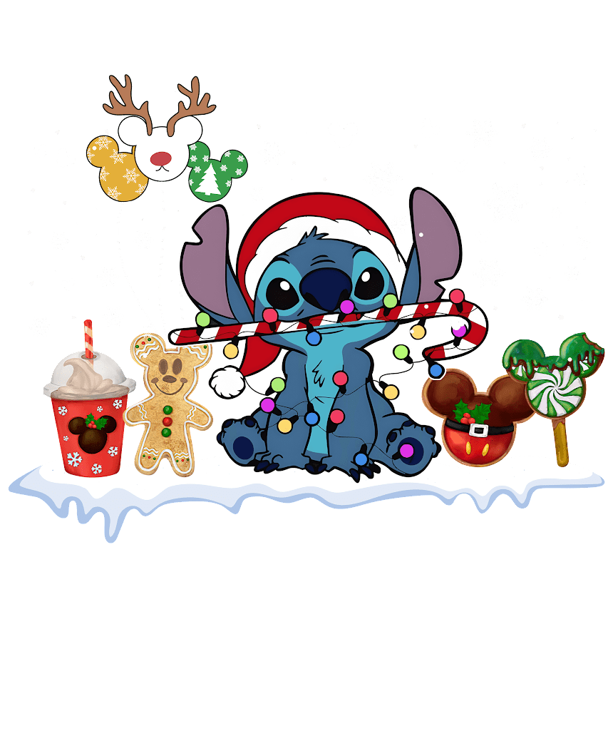 Stitch Christmas Design - DTF Ready To Press