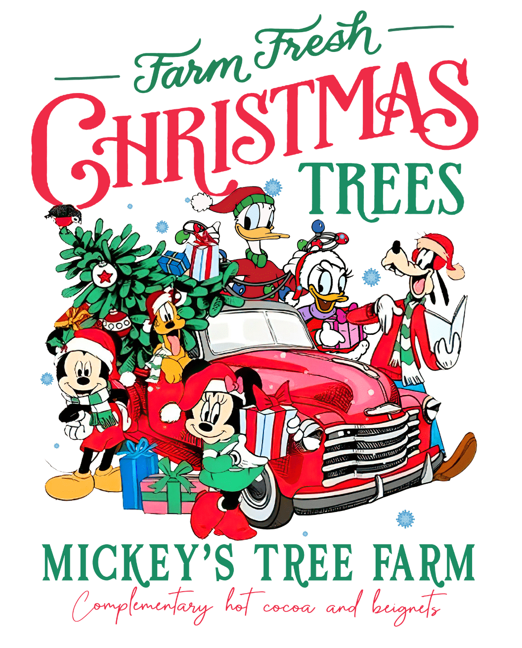 Mickey's Tree Farm Christmas Design | DTF Jersey