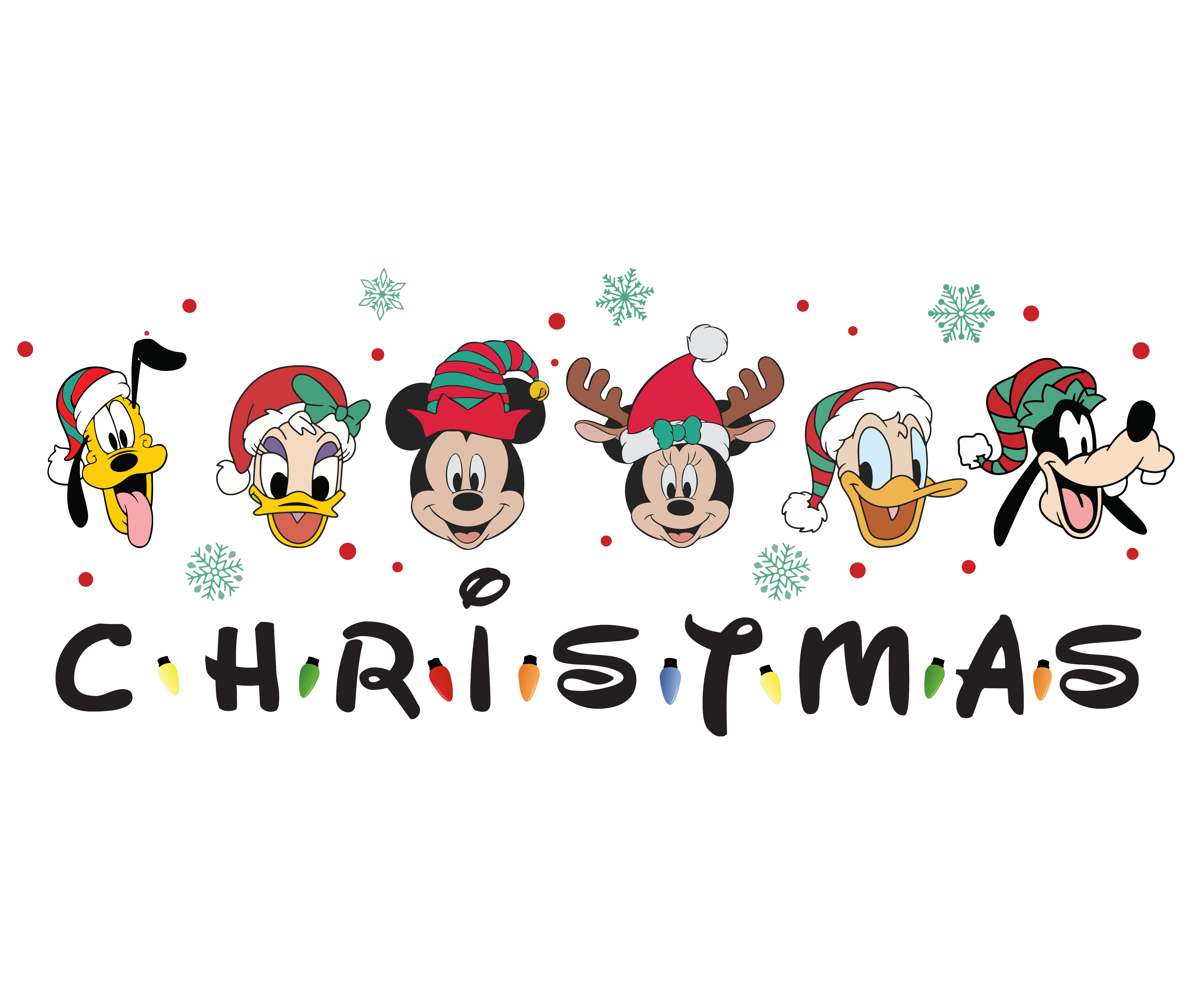 Friends and Mickey Christmas Design | DTF Jersey