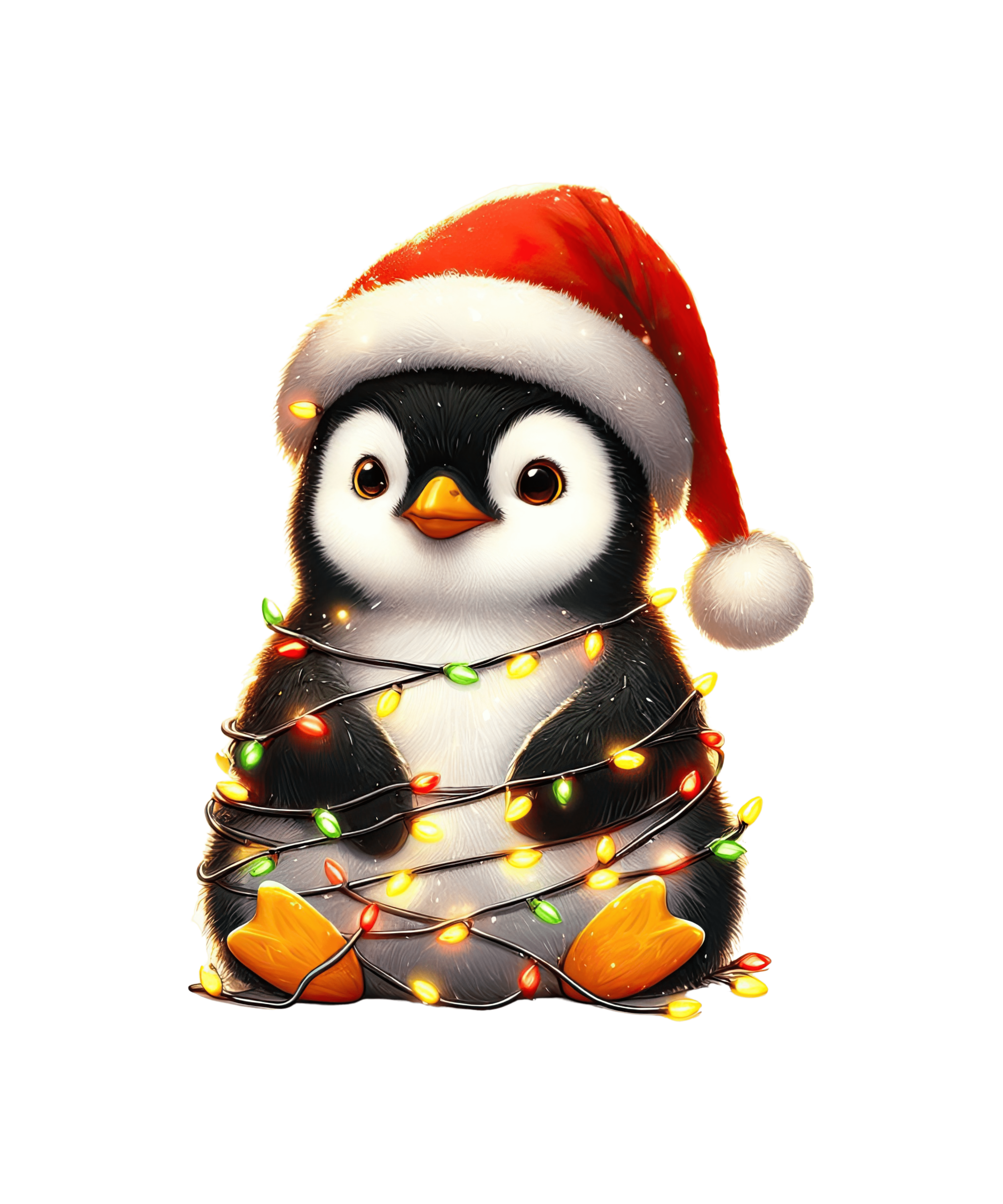 Christmas Penguin Tree Design - DTF Ready To Press