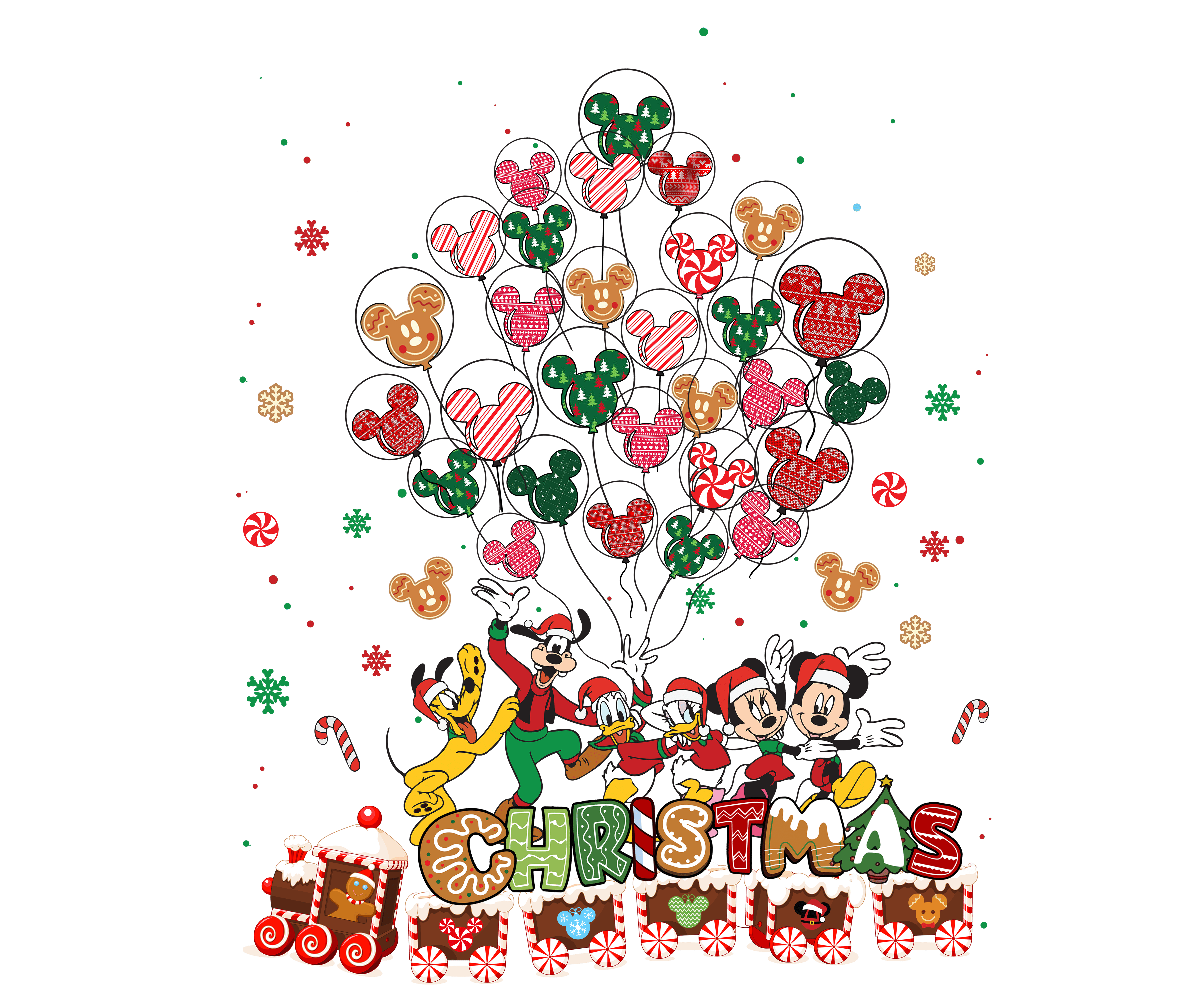 Mickey and Friends Merry Christmas Design | DTF Jersey