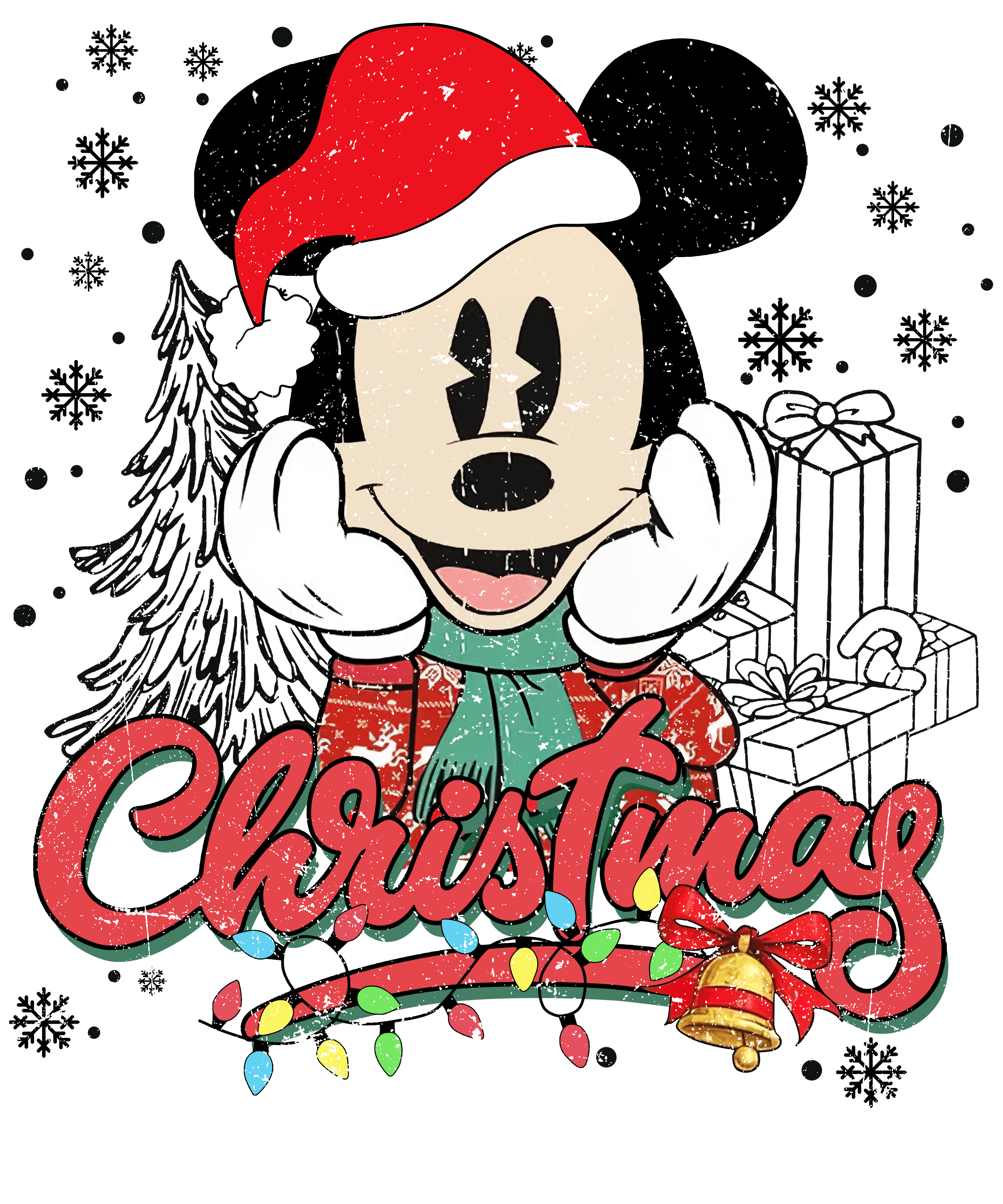 Mickey Mouse Christmas DTF Ready to Press V4 | DTF Jersey