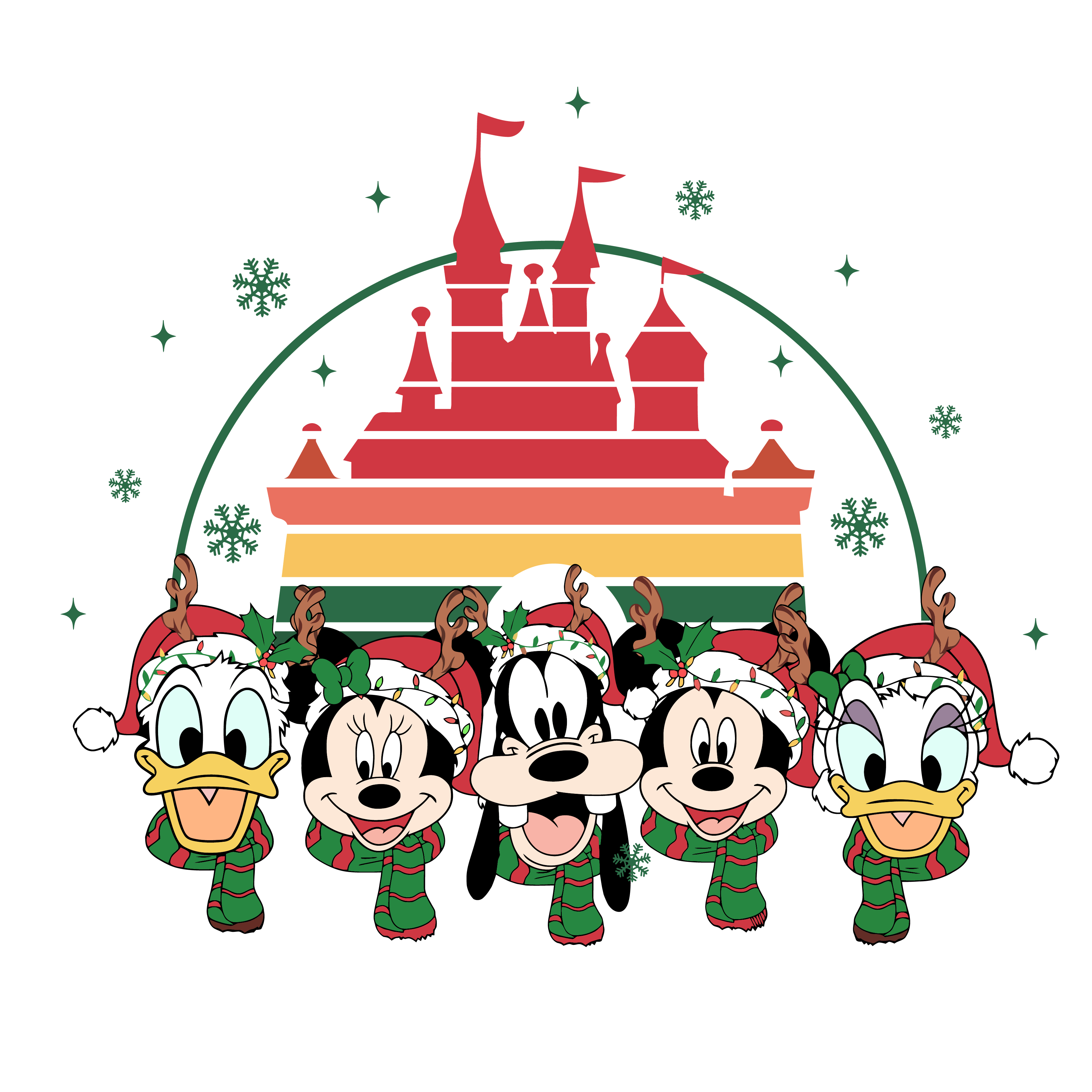 Mickey and Friends Disneyland Christmas Design | DTF Jersey