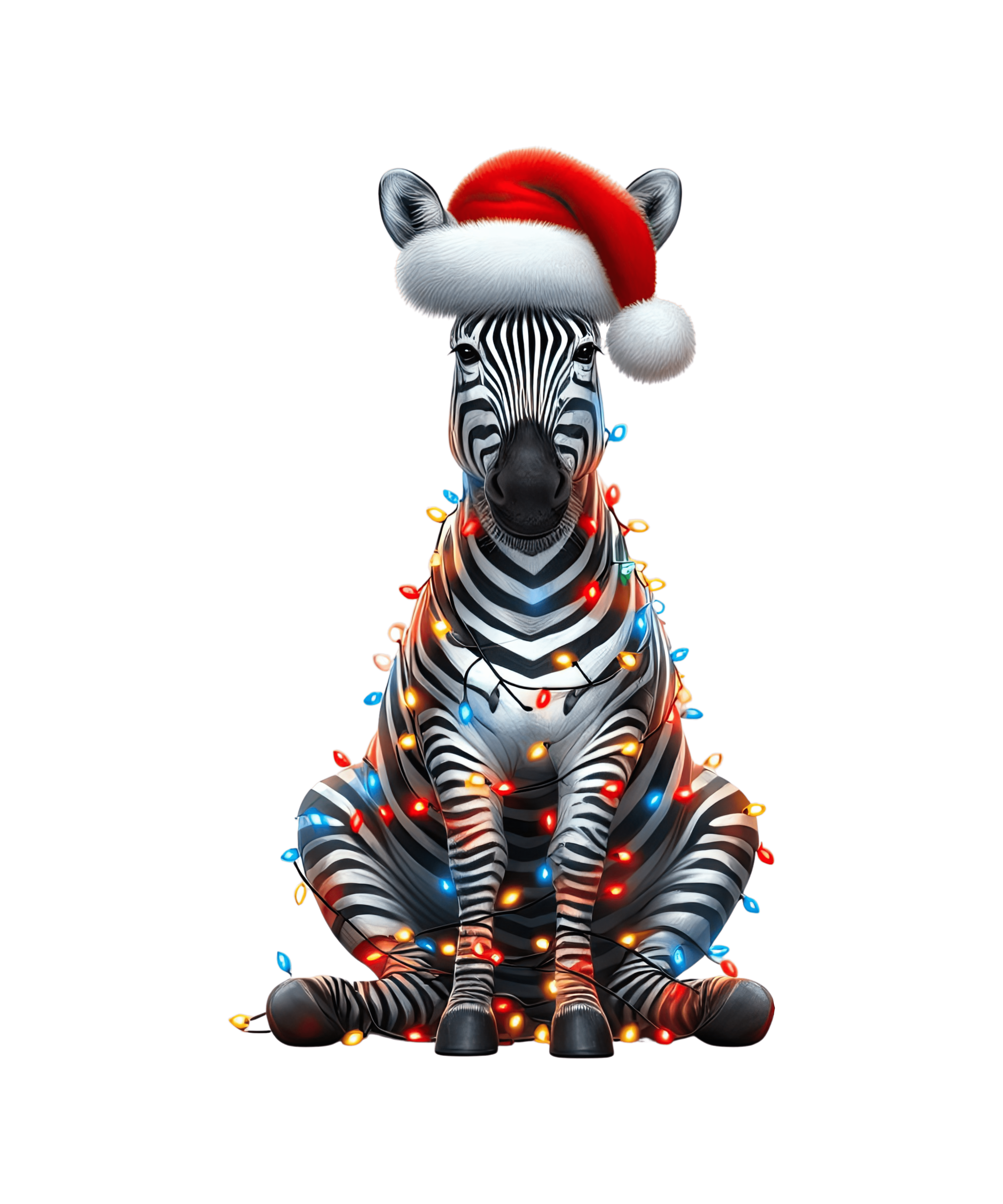 Christmas Zebra Tree Design - DTF Ready To Press