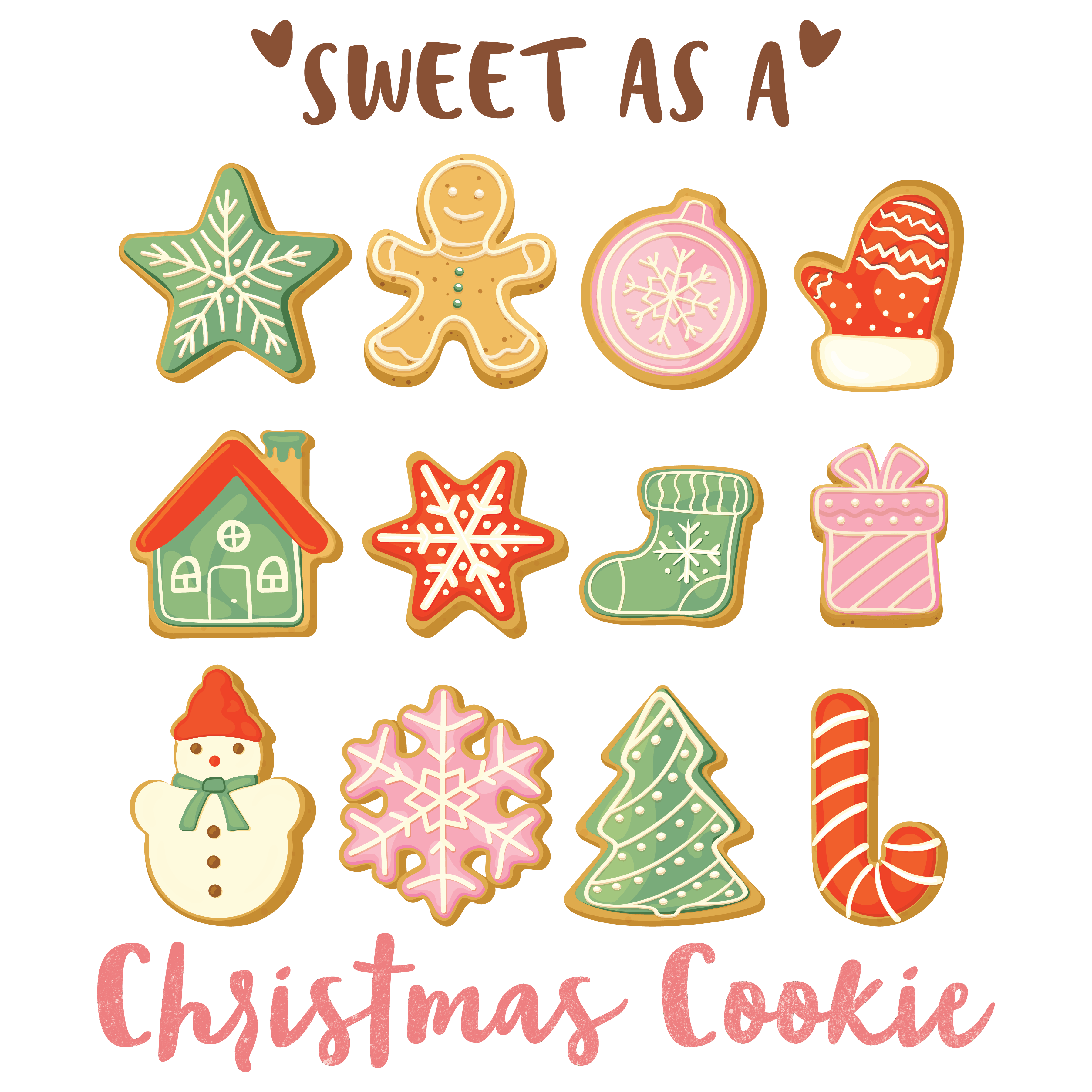 Sweet as a Christmas Cookie Design | DTF Jersey