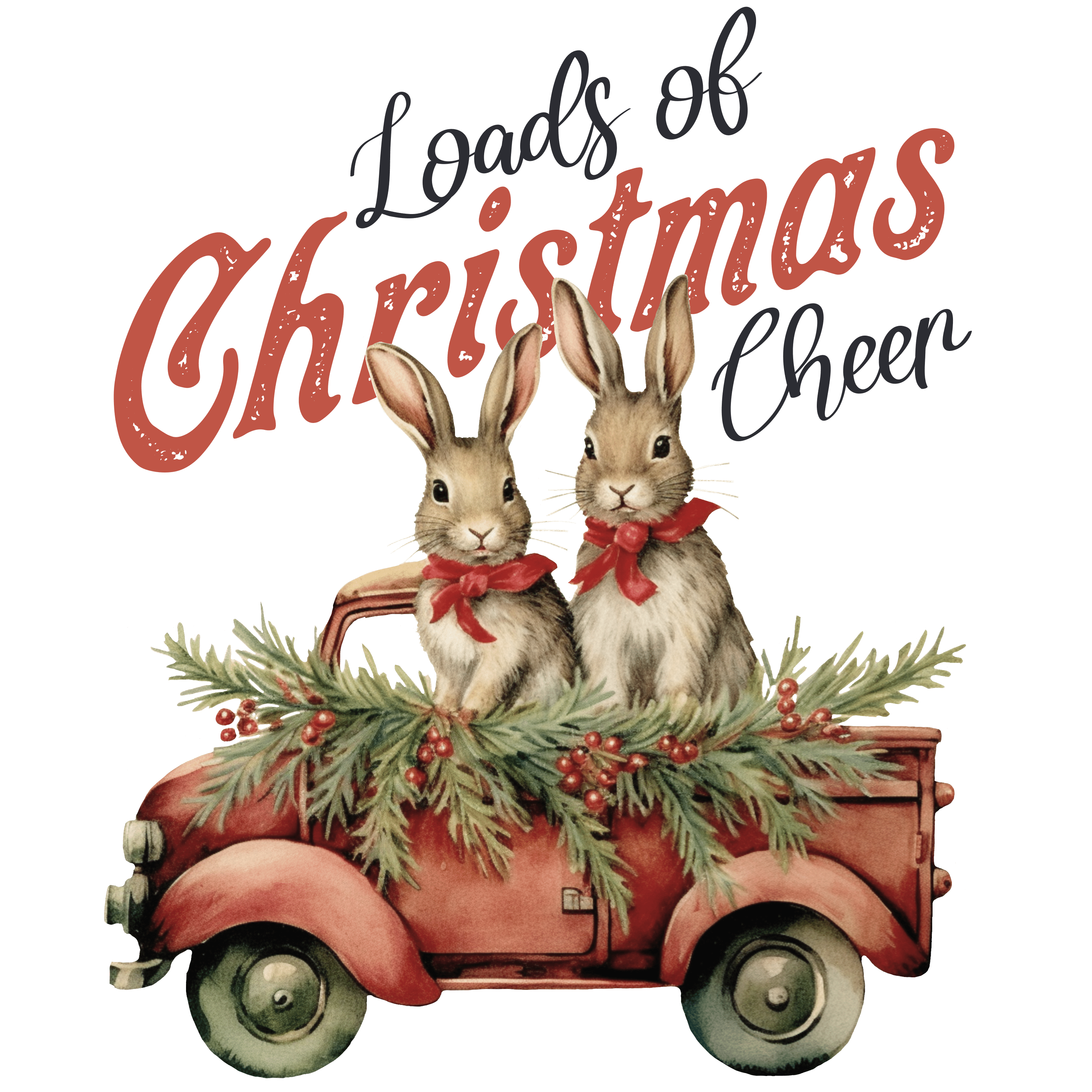 Loads of Christmas Cheer Rabbit Design | DTF Jersey
