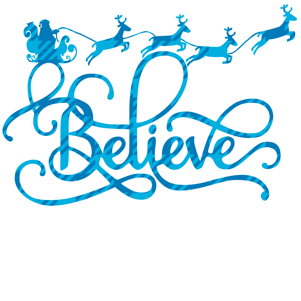 Christmas Believe Design DTF-Ready to Press | DTF Jersey