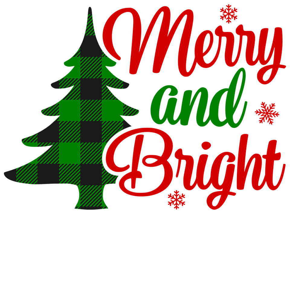 Merry and Bright Christmas Everyone Design | DTF Jersey