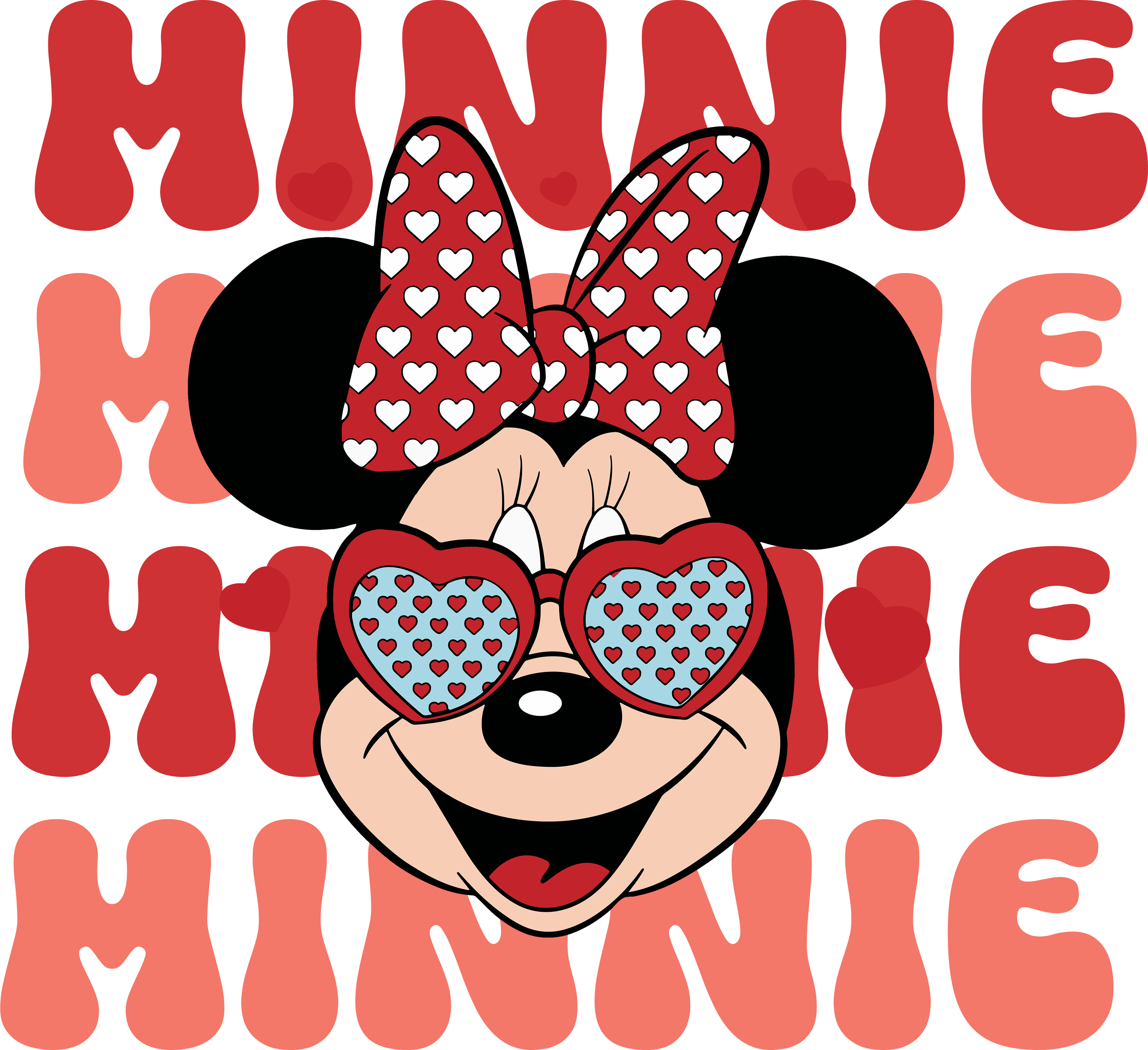 Minnie Mouse Valentine's Design - DTF Ready To Press