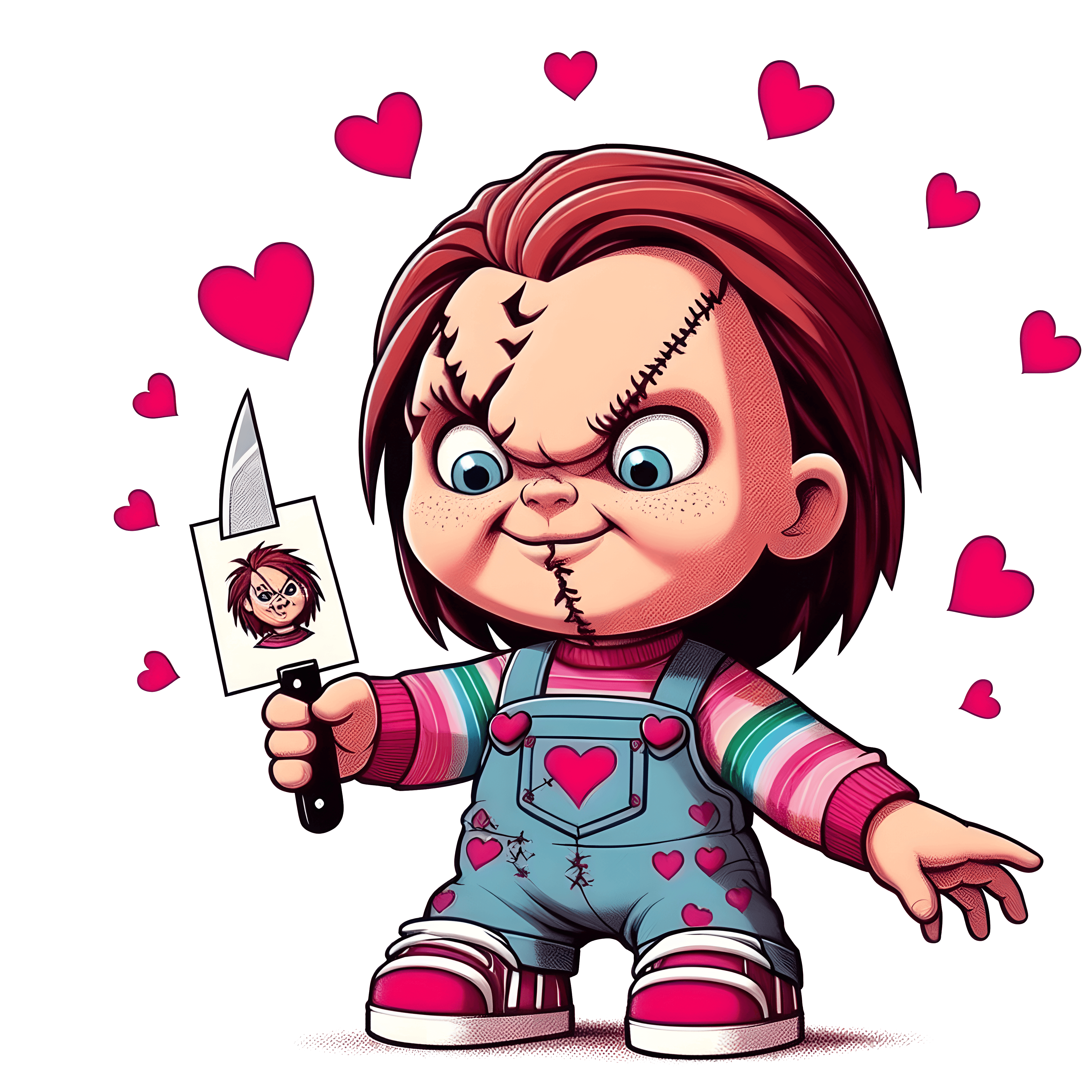 Chucky Valentine's Design - DTF Ready To Press