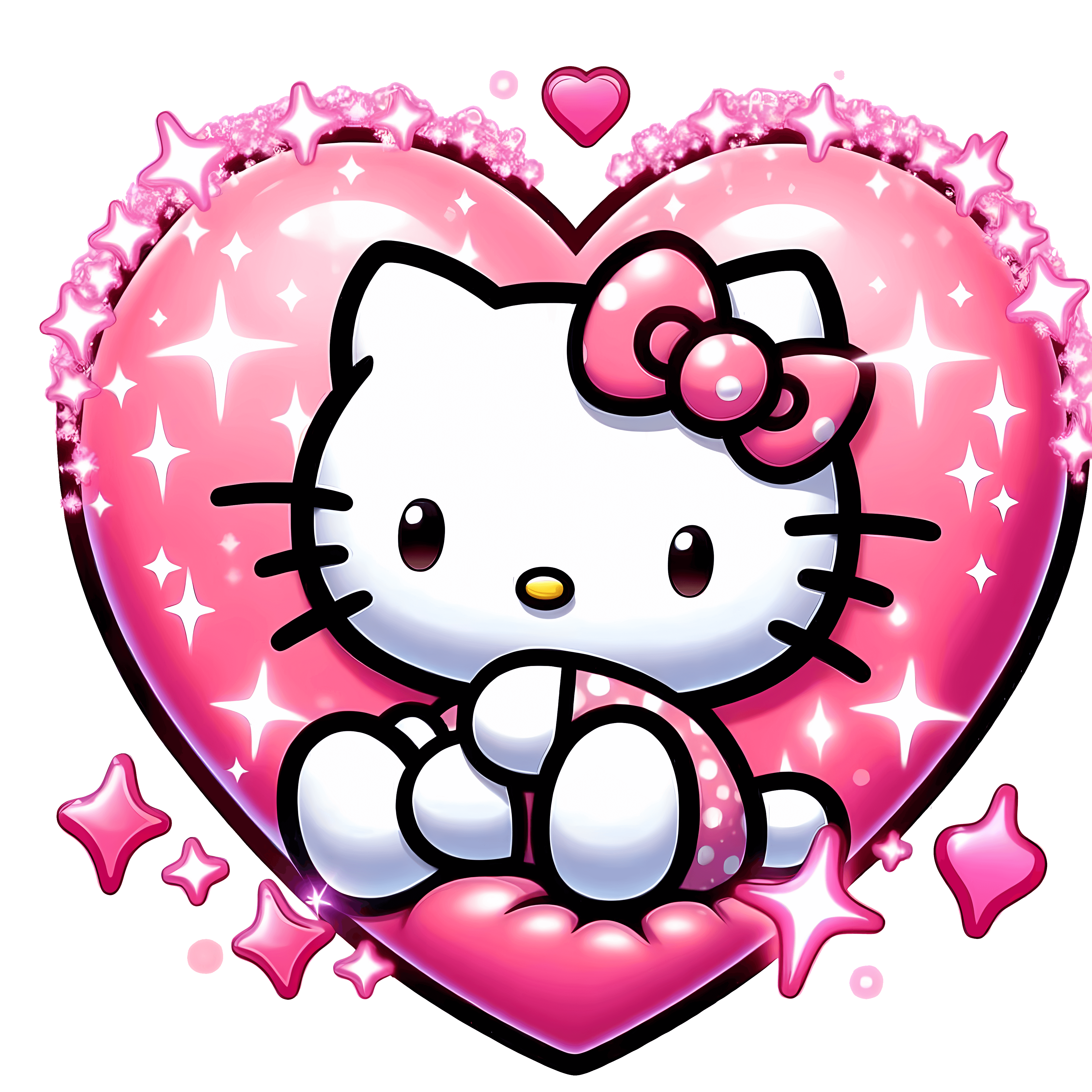 Hello Kity Valentine's Design - DTF Ready To Press